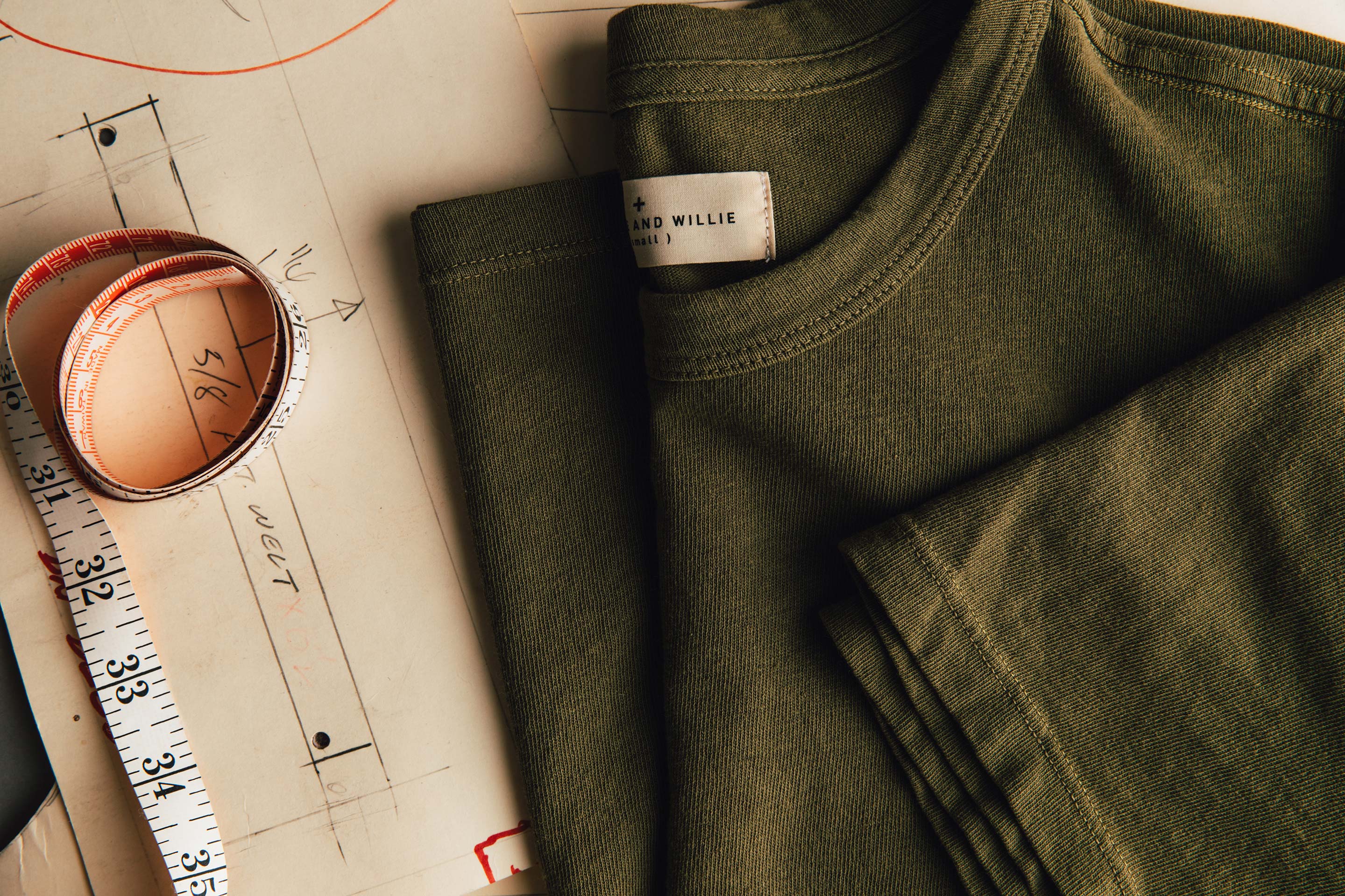 olive knit midweight crew - Image 3
