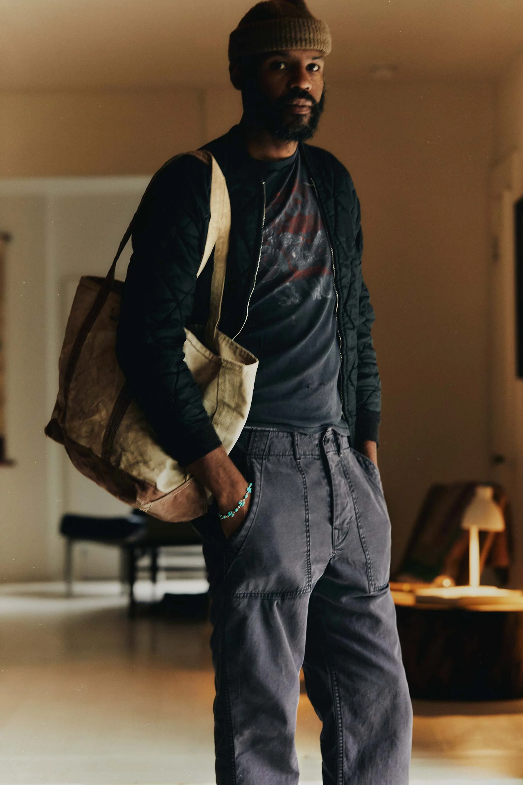 oliver military trouser in black - Image 7