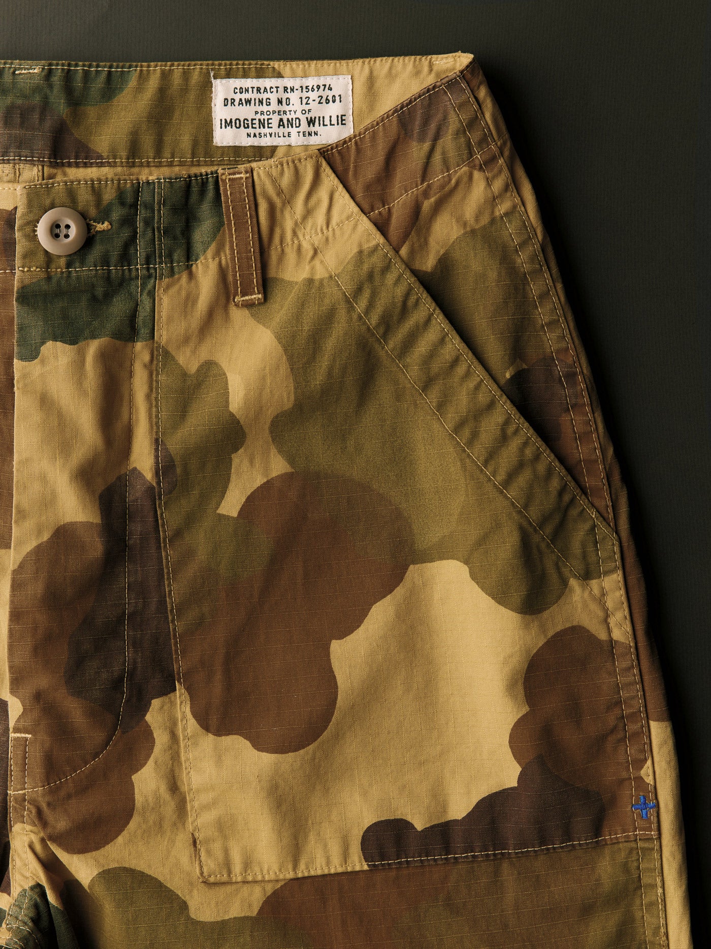oliver military trouser in painted camo - Image 3