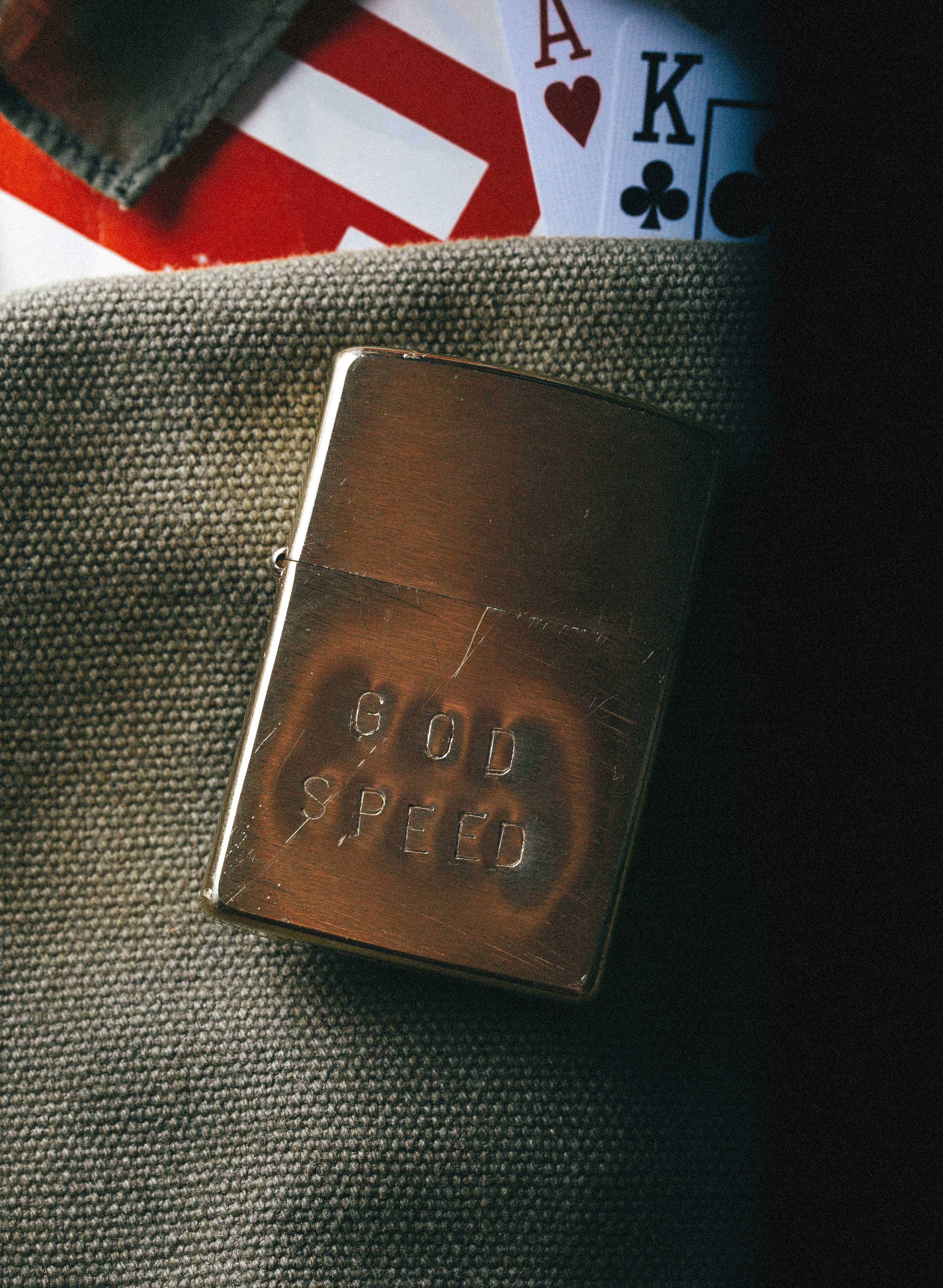 hand stamped “godspeed” zippo - Image 4