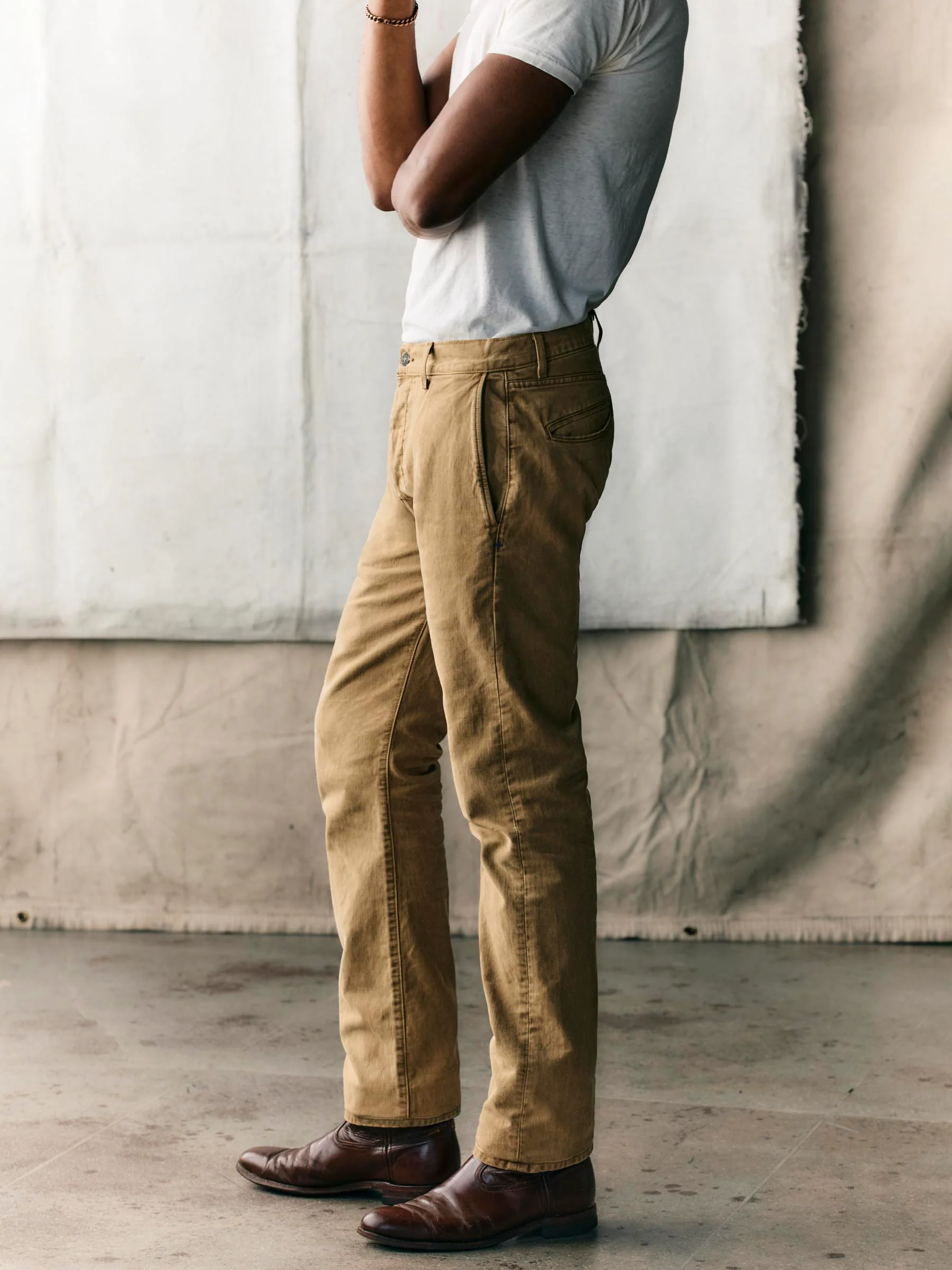 oscar washed brown broken twill - Image 12