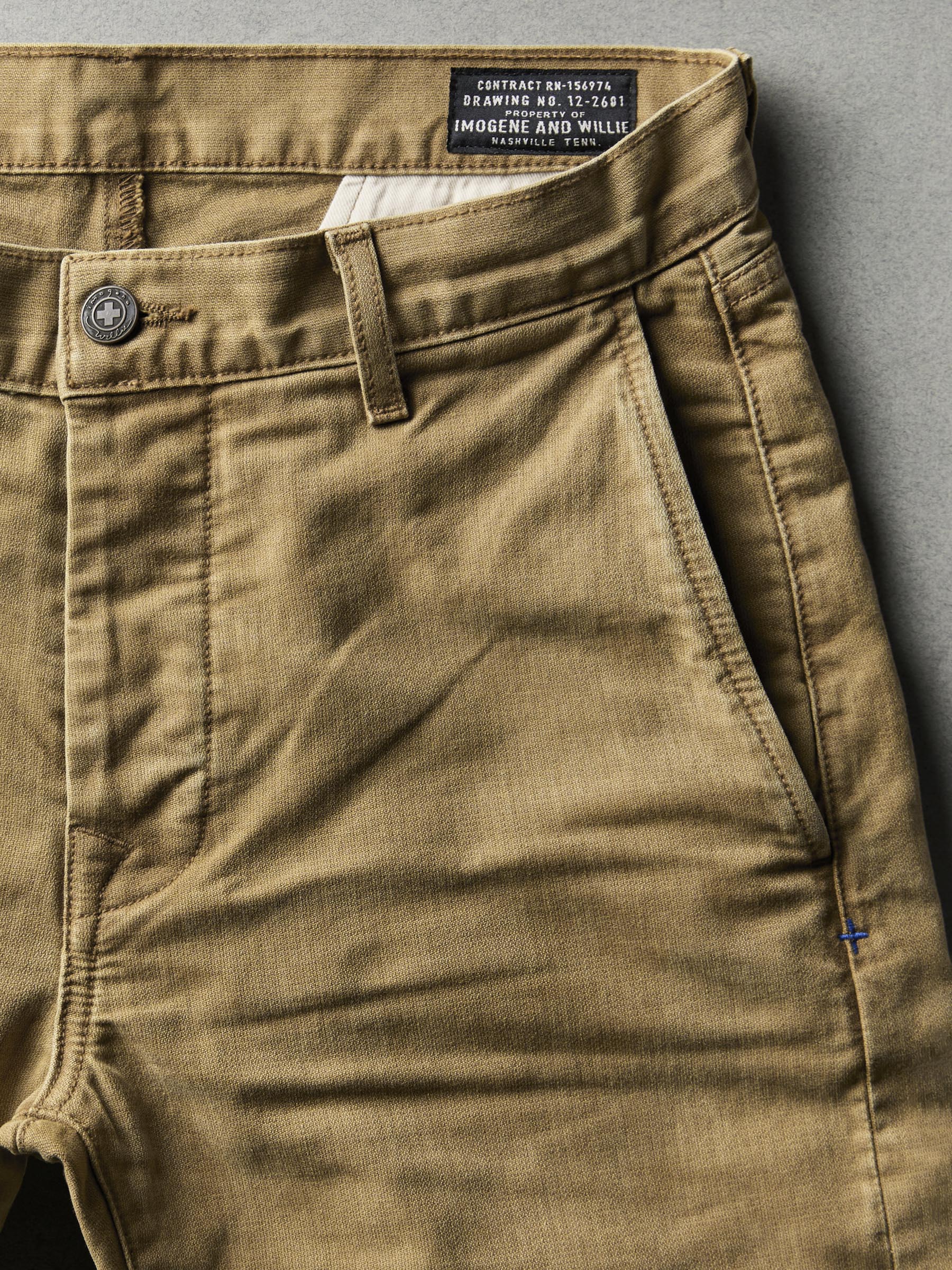 oscar washed brown broken twill - Image 2
