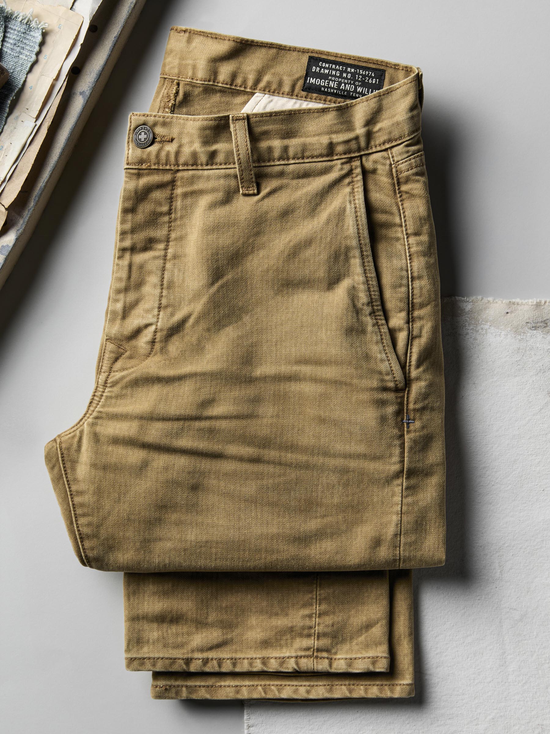 oscar washed brown broken twill - Image 4