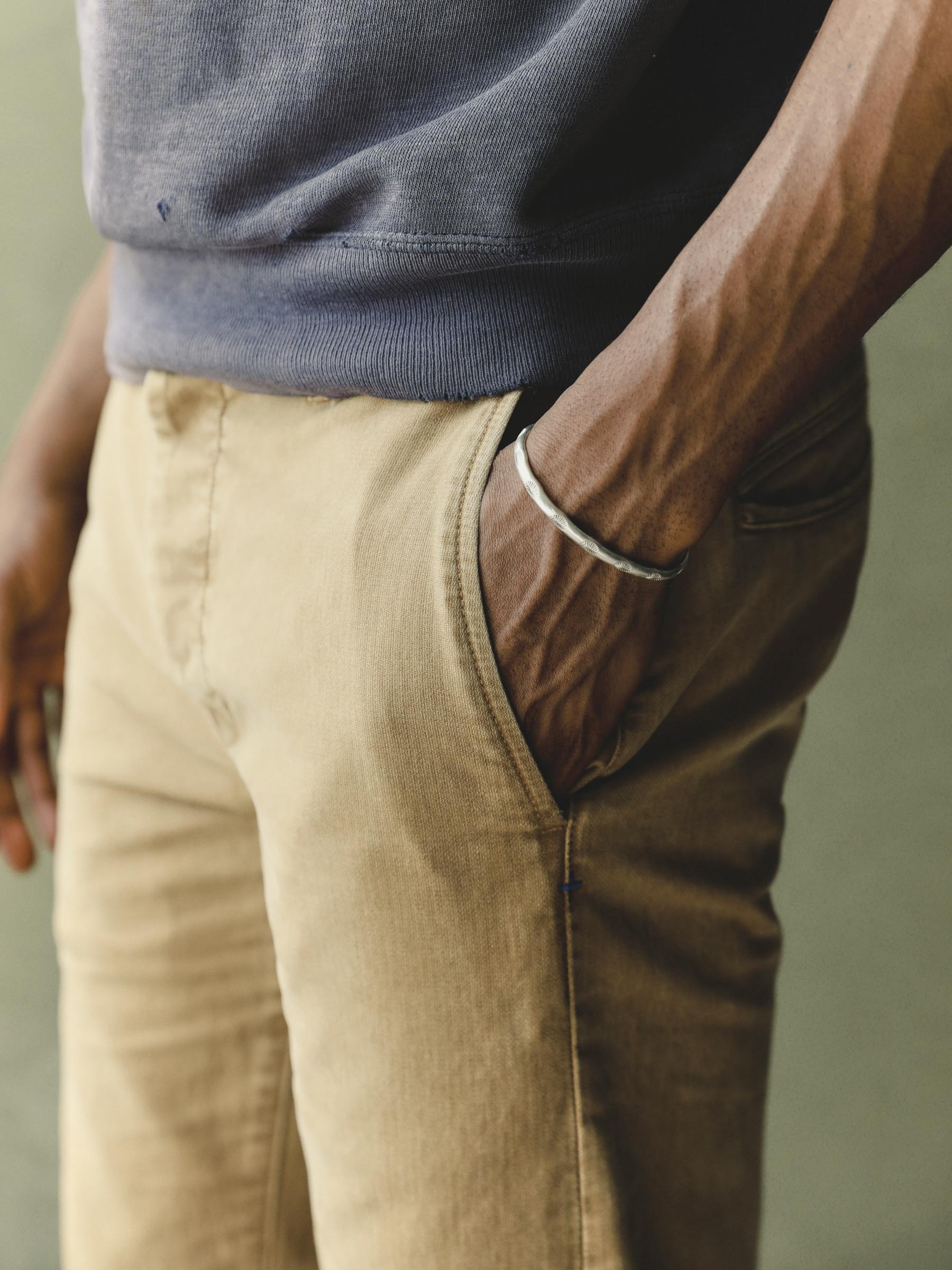 oscar washed brown broken twill - Image 6