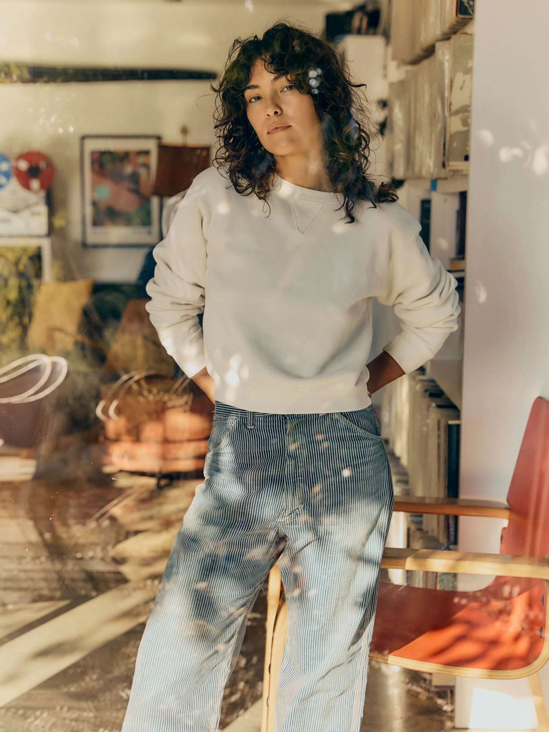 penny sweatshirt in vintage white - Image 4