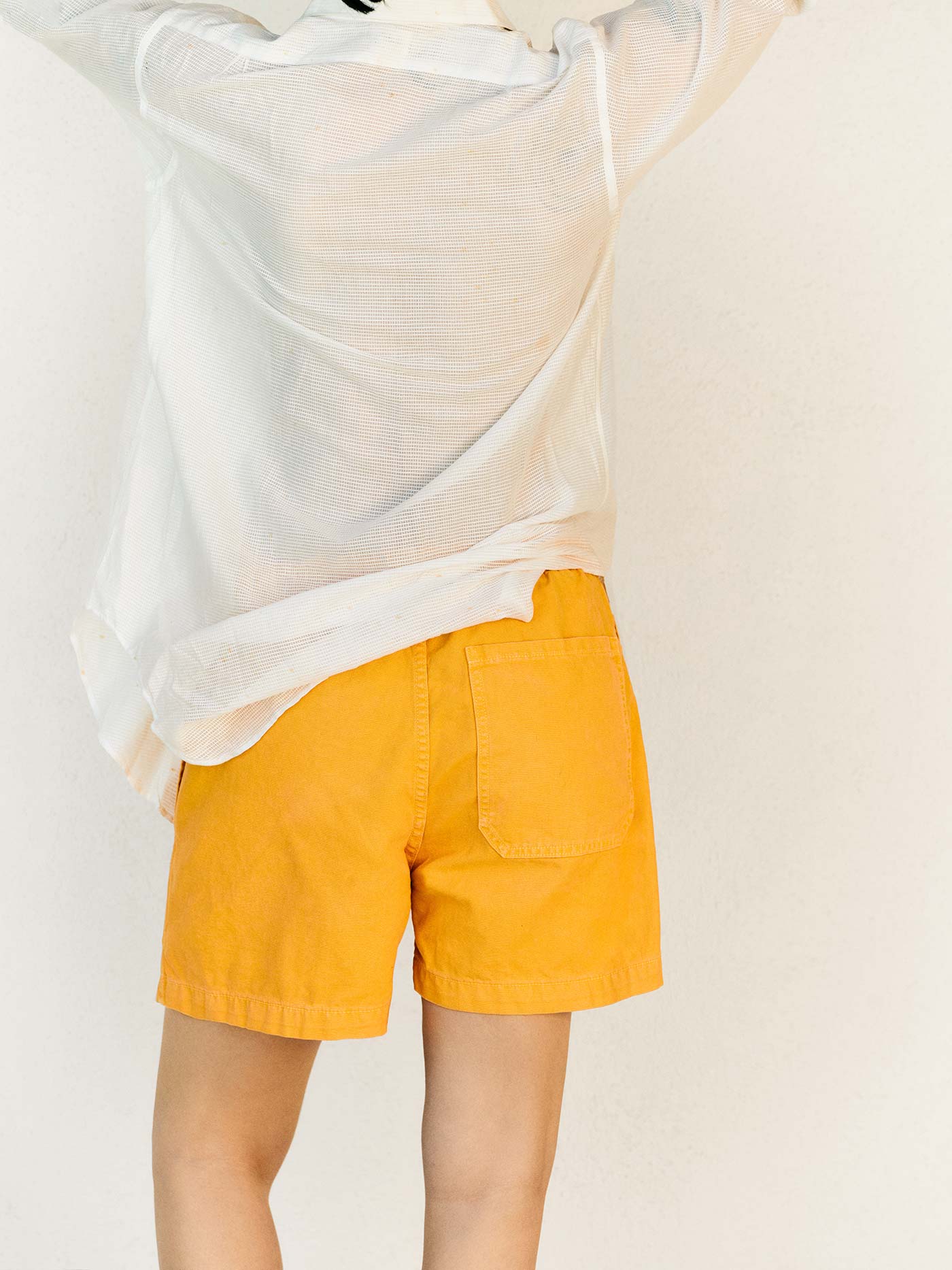the canvas lounge short in marigold - Image 5