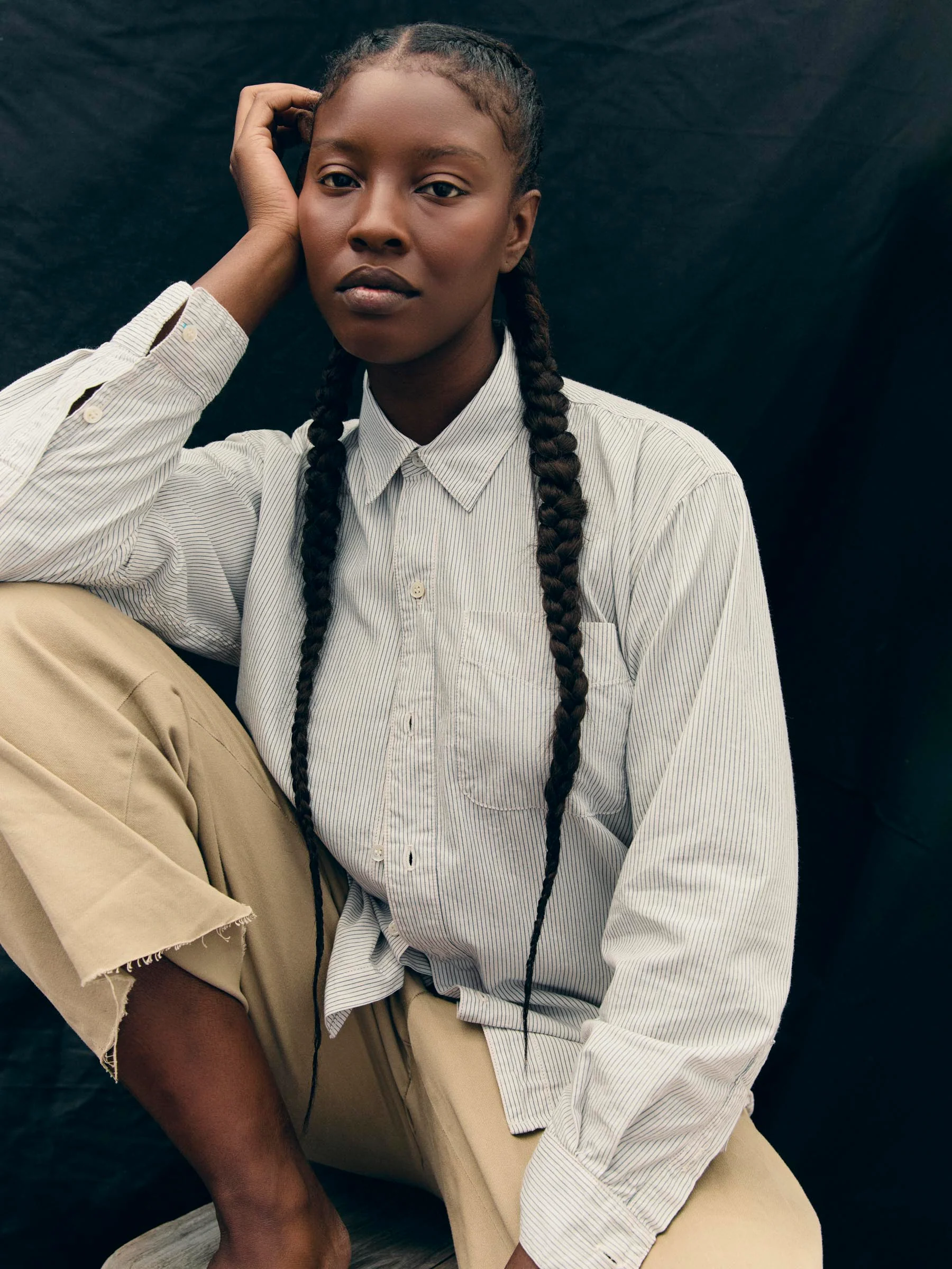 clyde striped cotton button up - Image 6