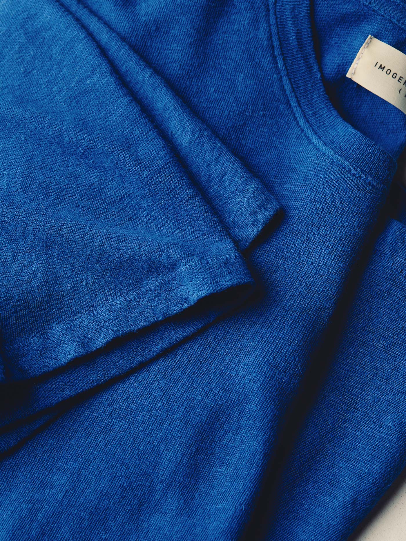the cotton hemp tee in blue - Image 4