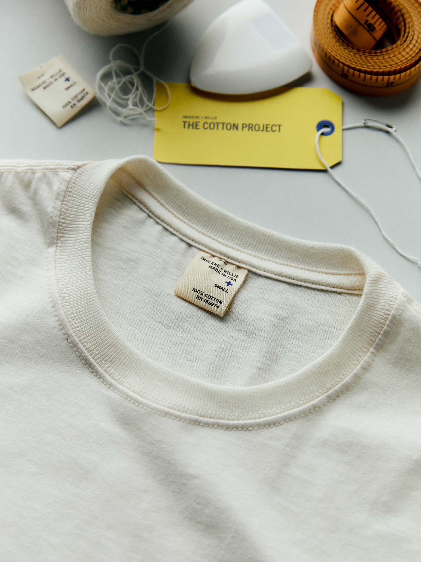 the cotton project tee in vintage white (2-pack) - Image 7