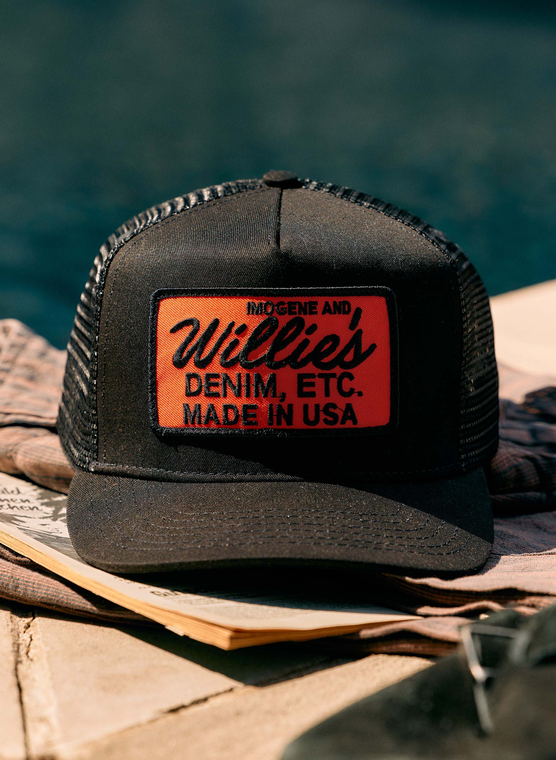 the "denim etc" trucker in black - Image 9