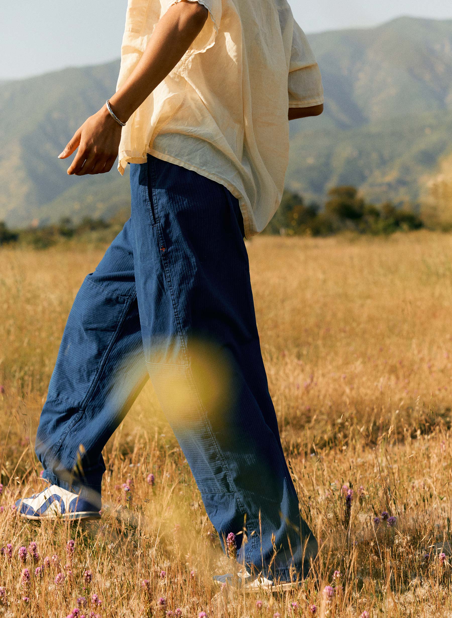 the flight pant in sashiko indigo - Image 10