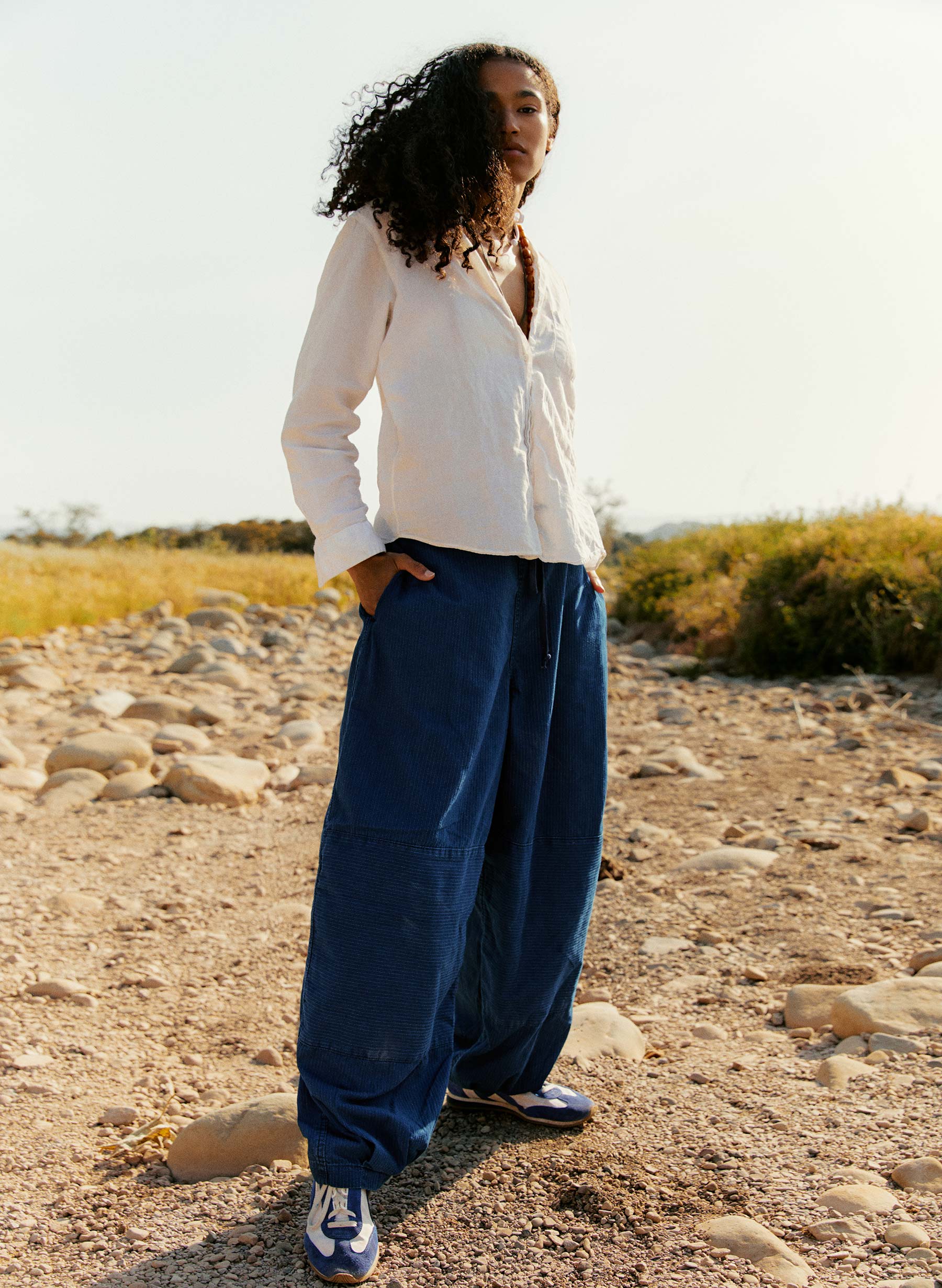 the flight pant in sashiko indigo - Image 3