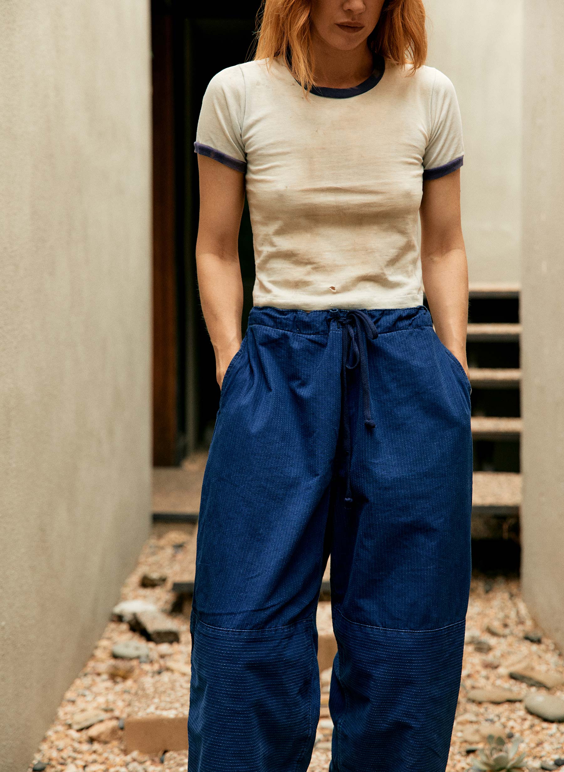the flight pant in sashiko indigo - Image 7