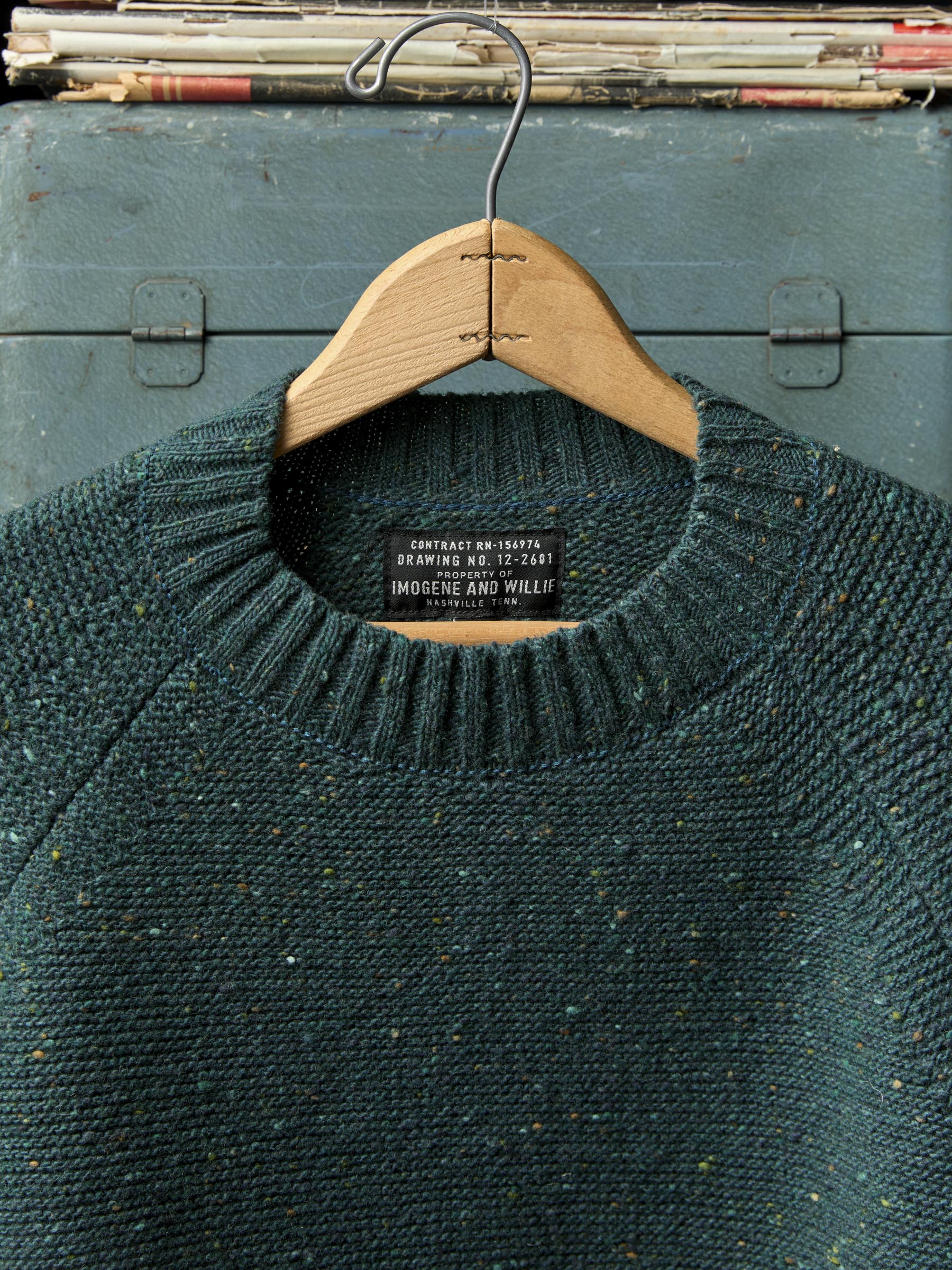 galway wool sweater in spruce nep - Image 2