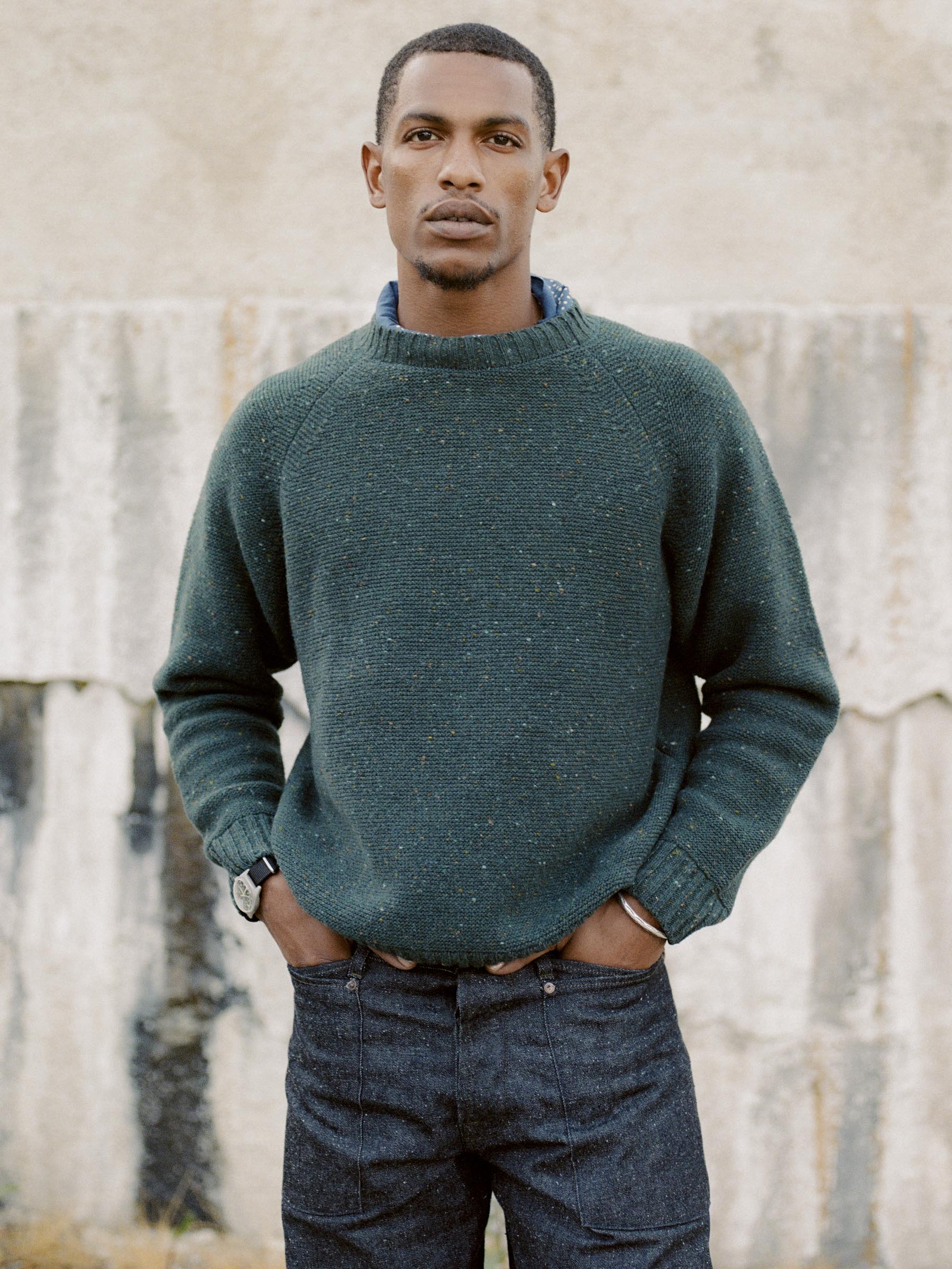 galway wool sweater in spruce nep - Image 4