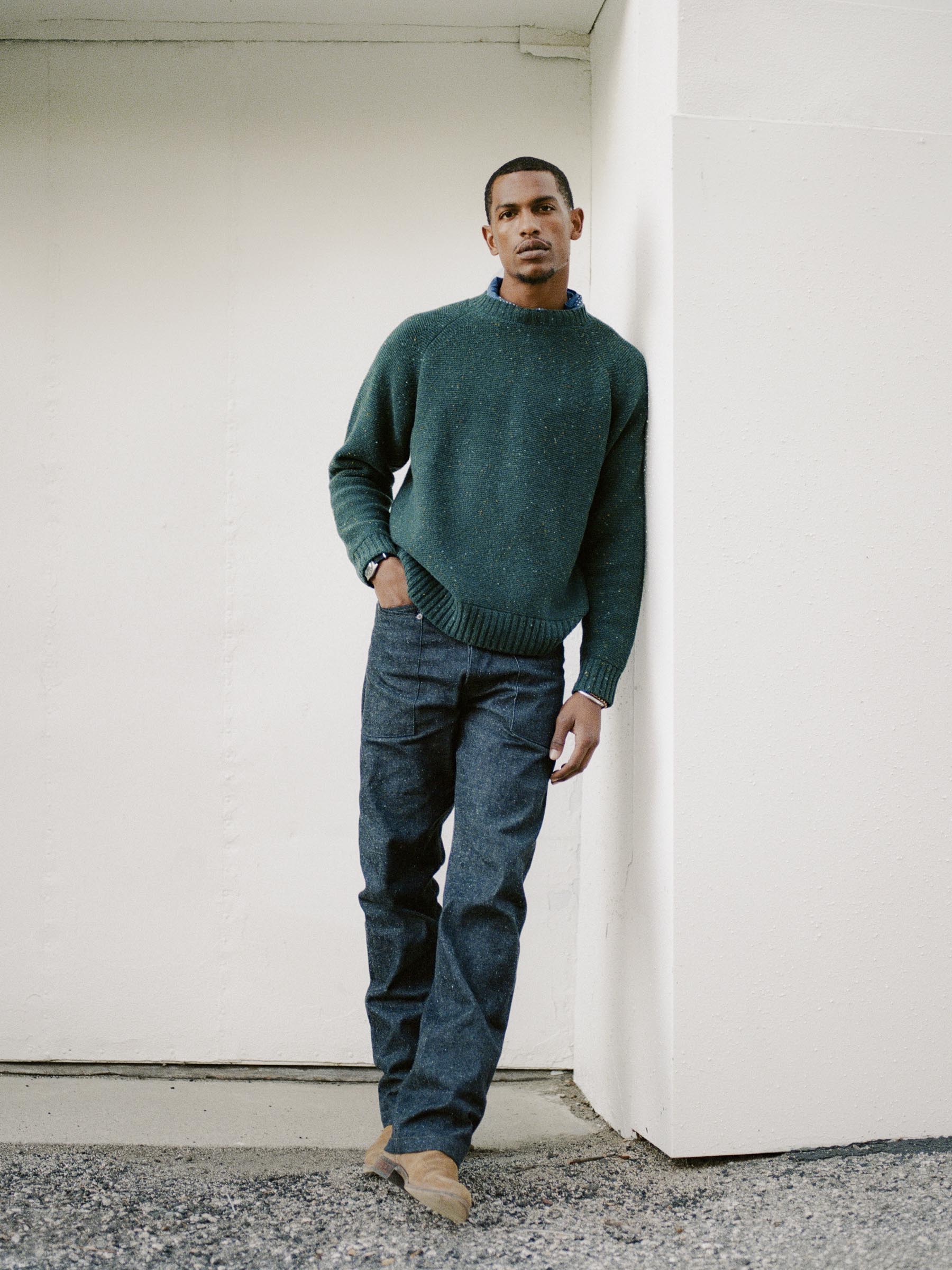 galway wool sweater in spruce nep - Image 6