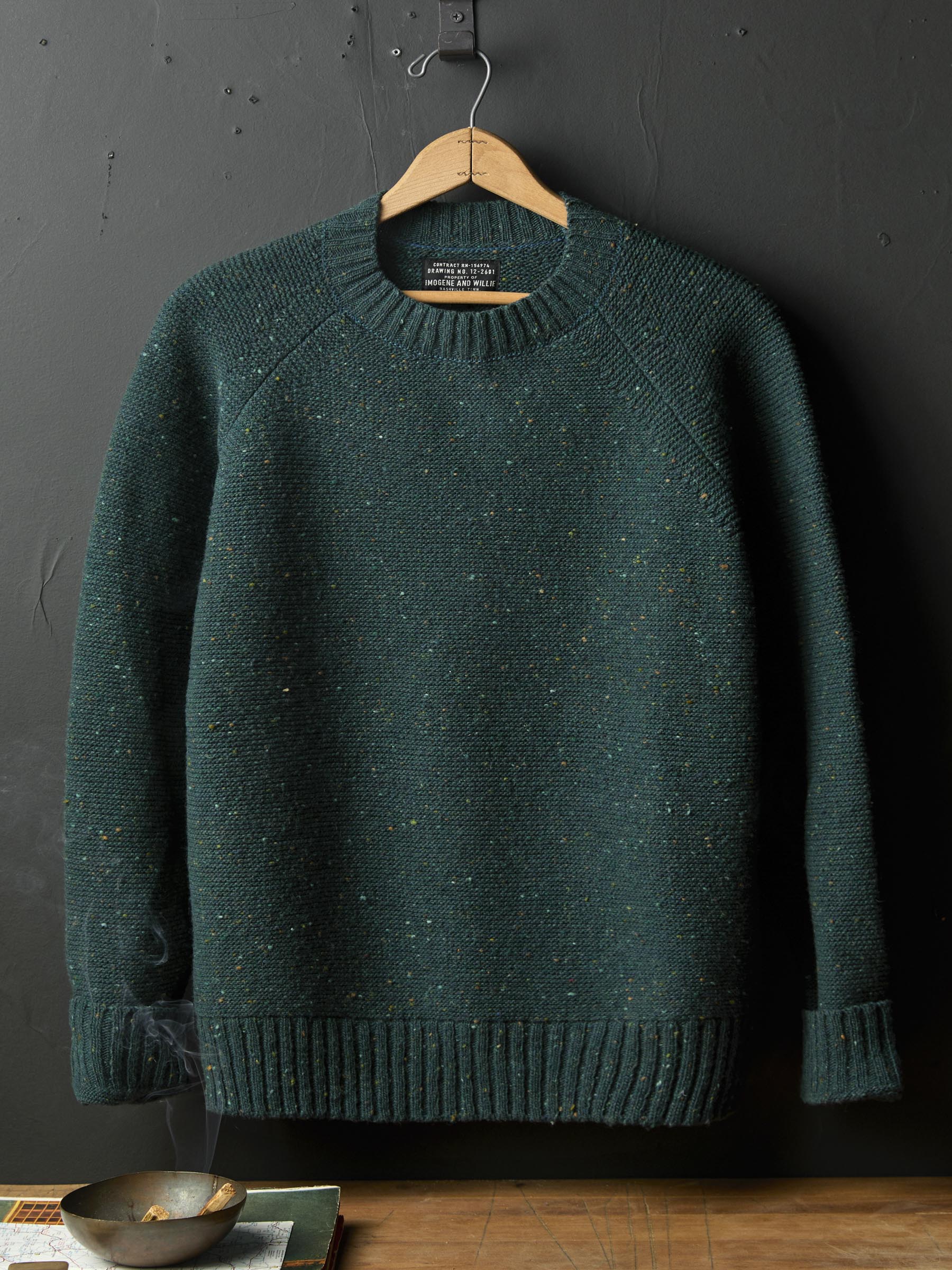 galway wool sweater in spruce nep - Image 4
