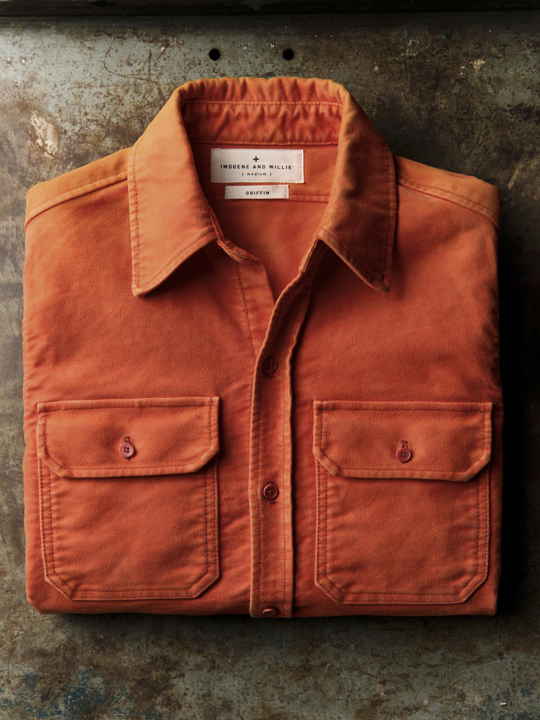 the griffin workshirt in orange - Image 2