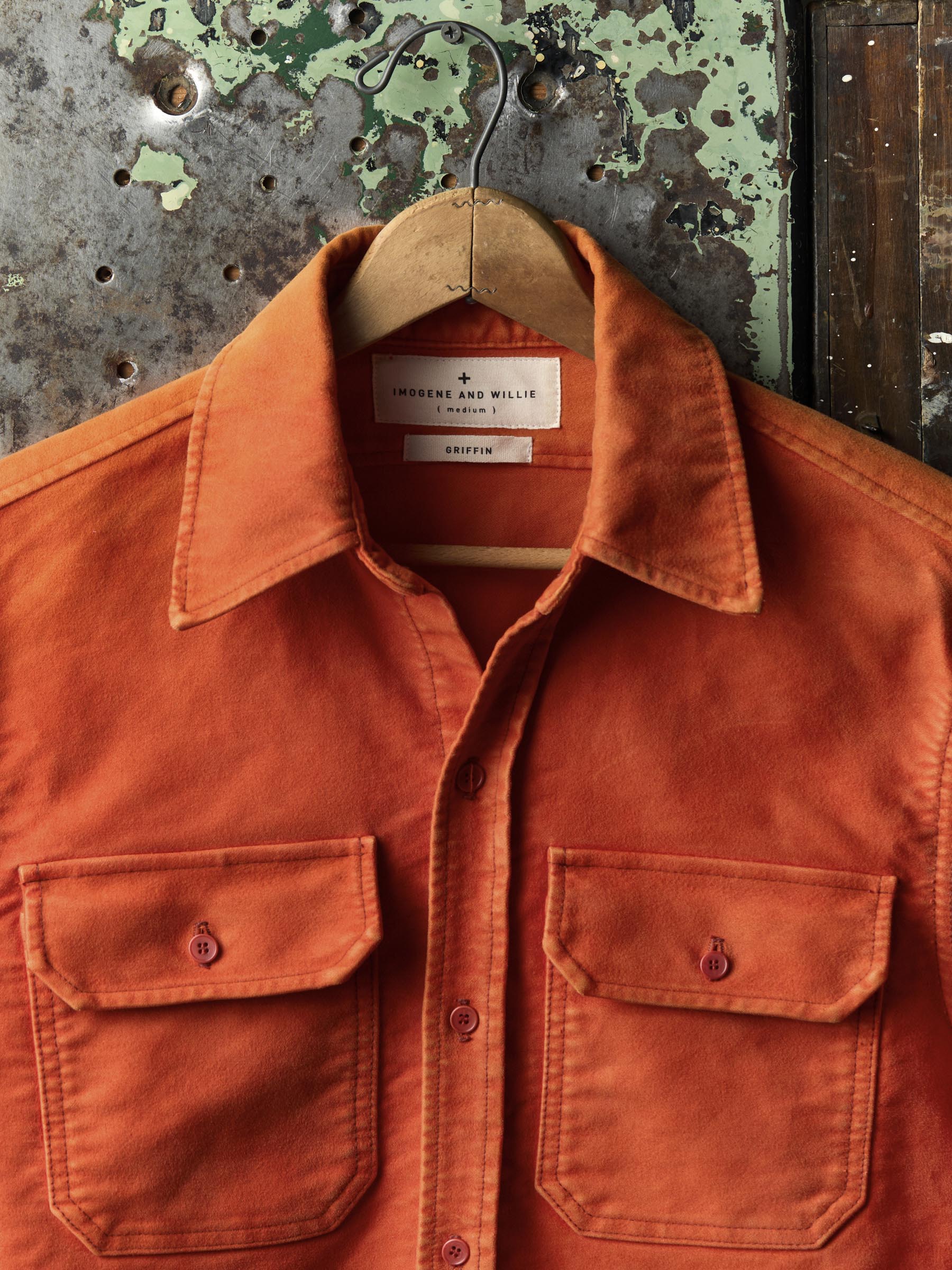 the griffin workshirt in orange - Image 5