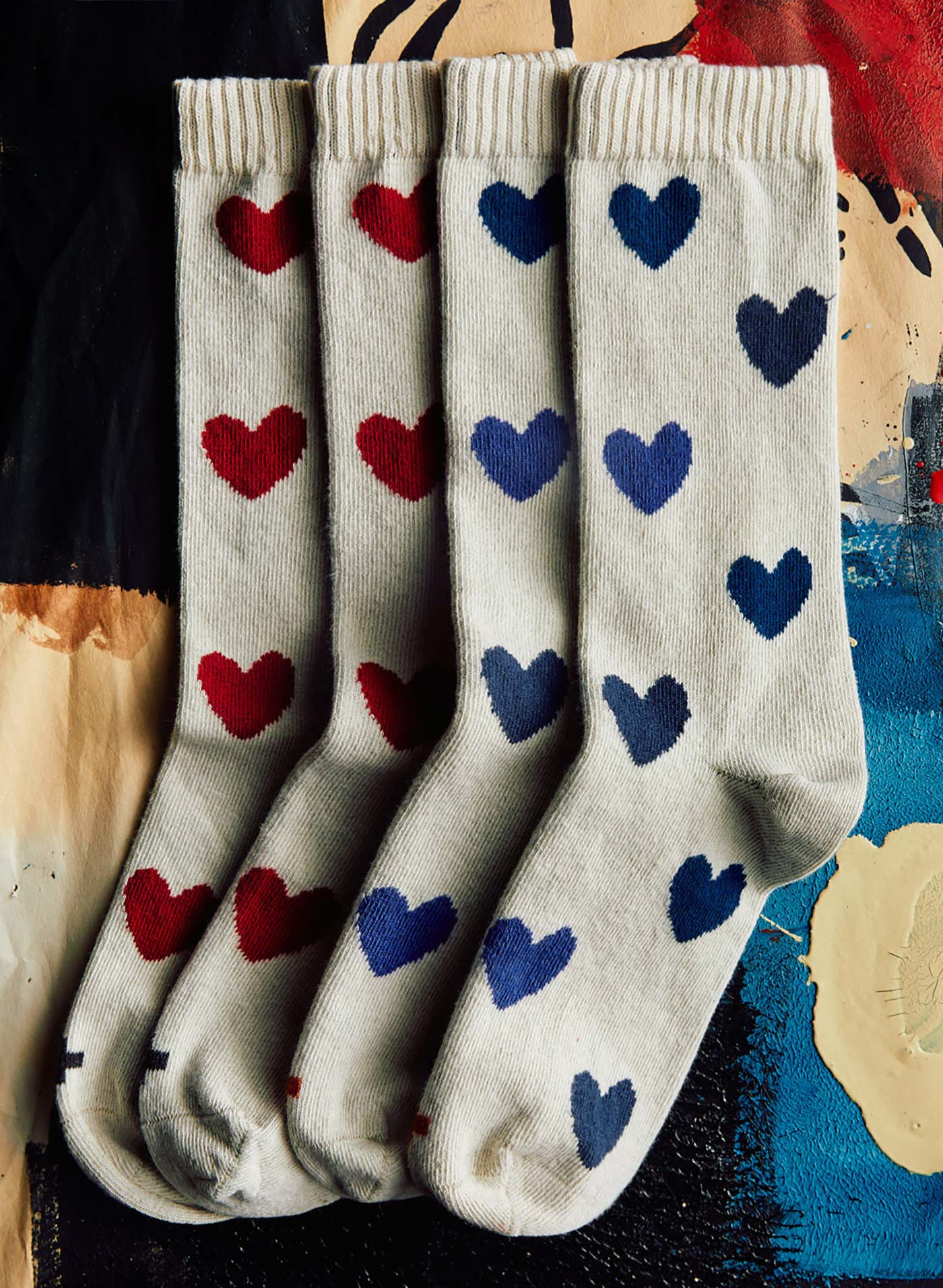 heart sock in natural - Image 6