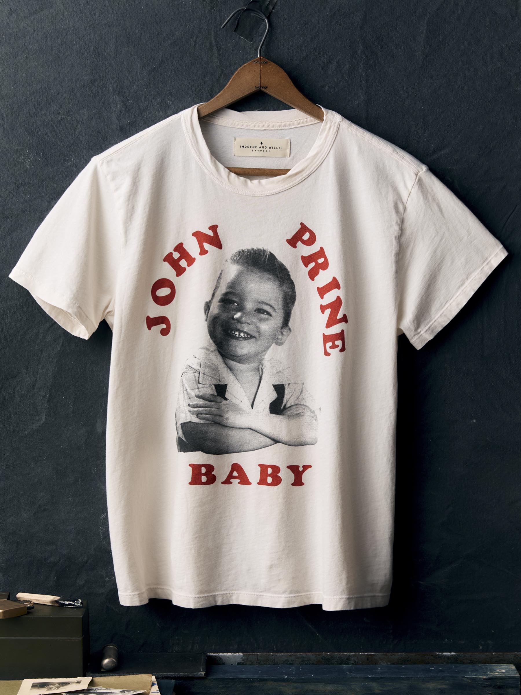 the "john prine baby" tee