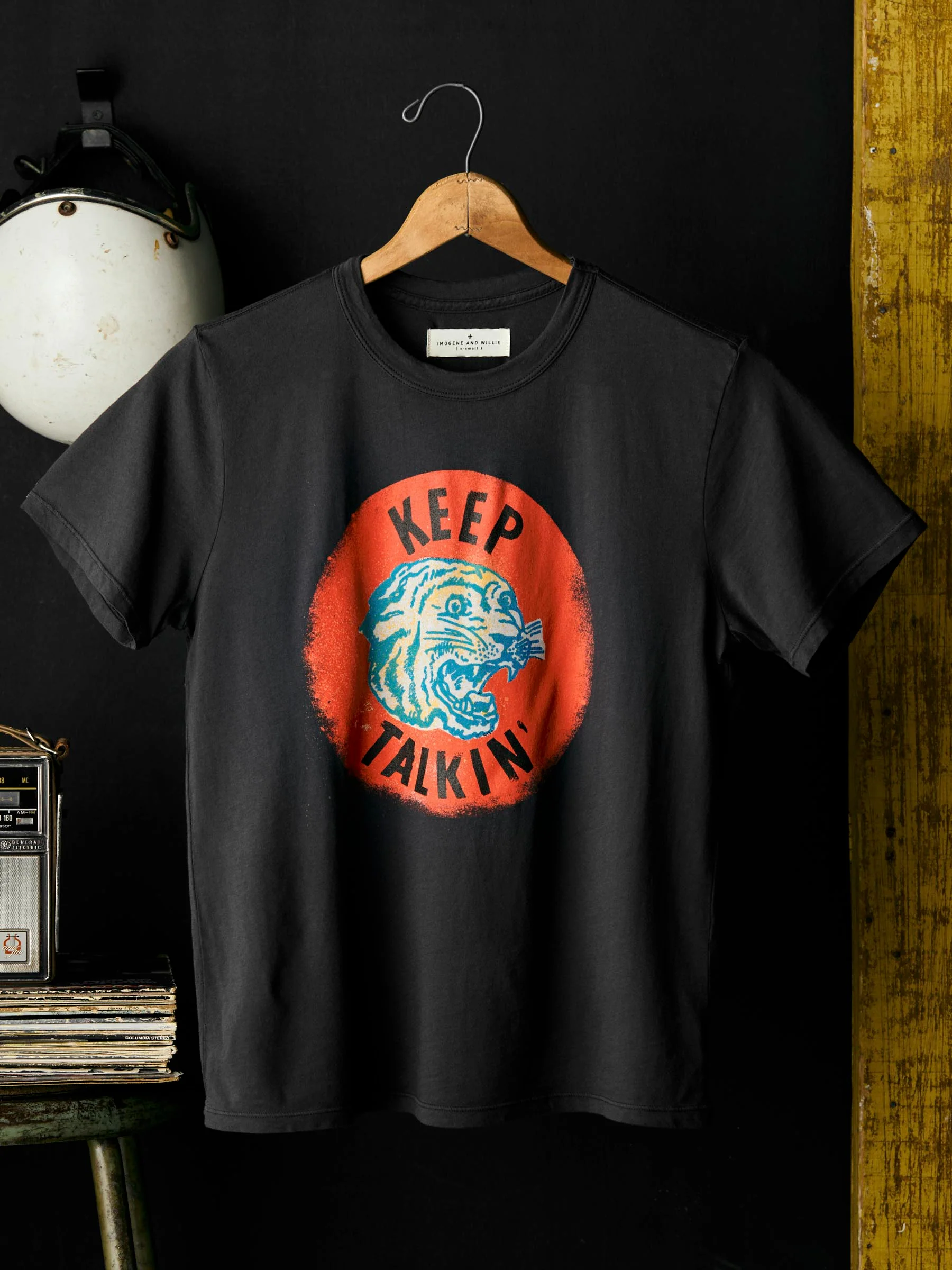 the “keep talkin” tee