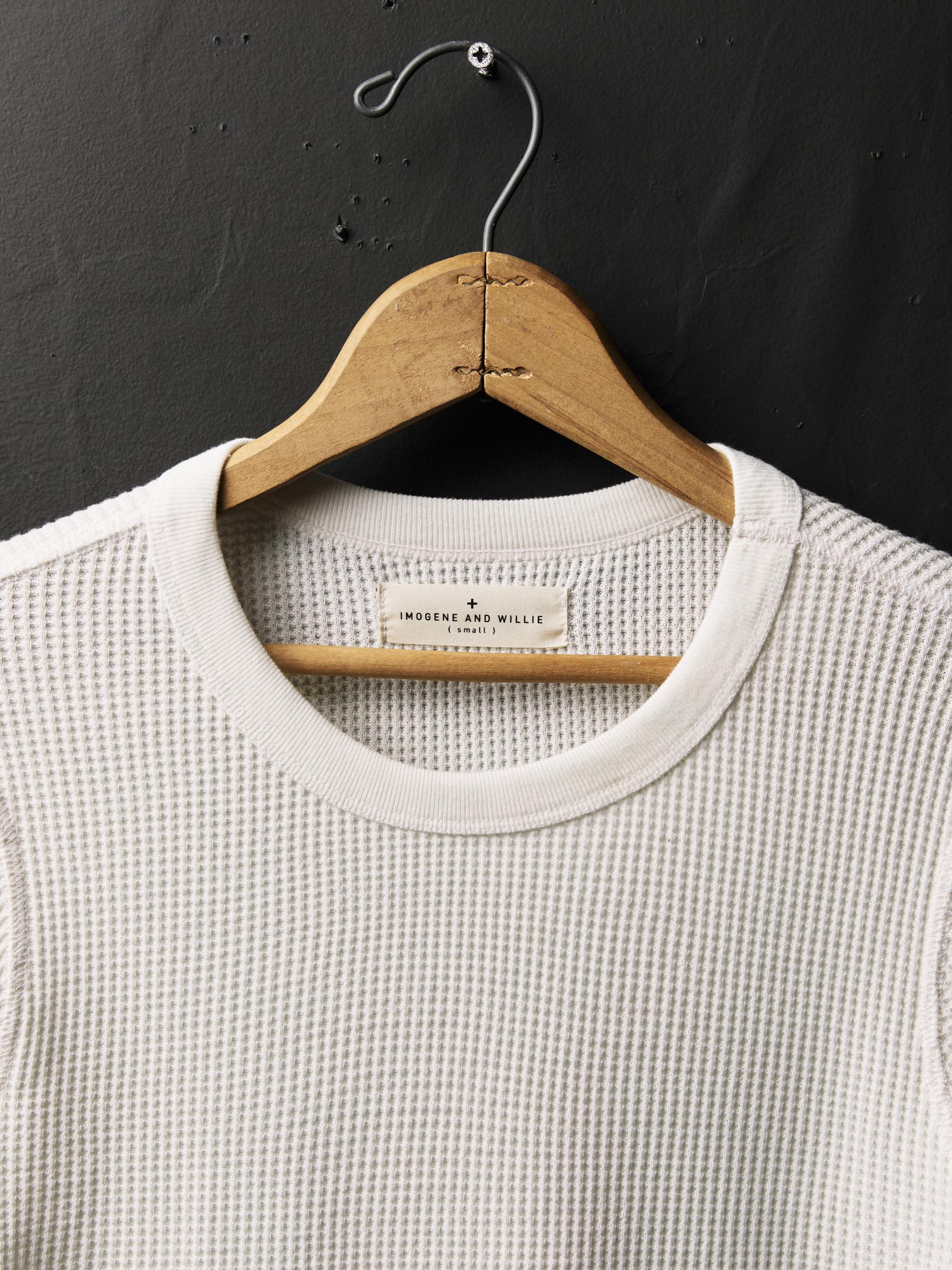 long sleeve waffle thermal in white - Image 2
