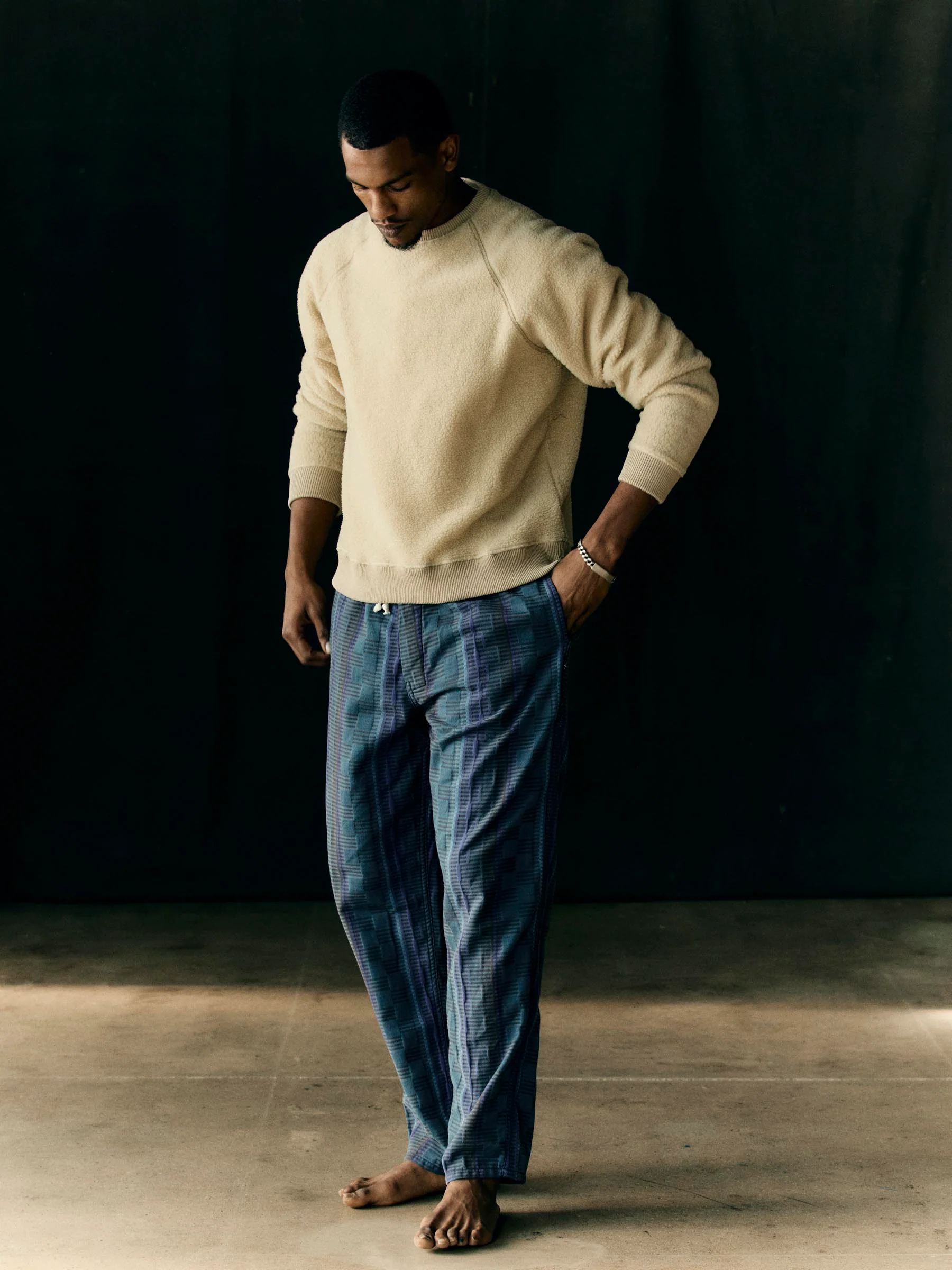 the lounge pant in sonoran jacquard