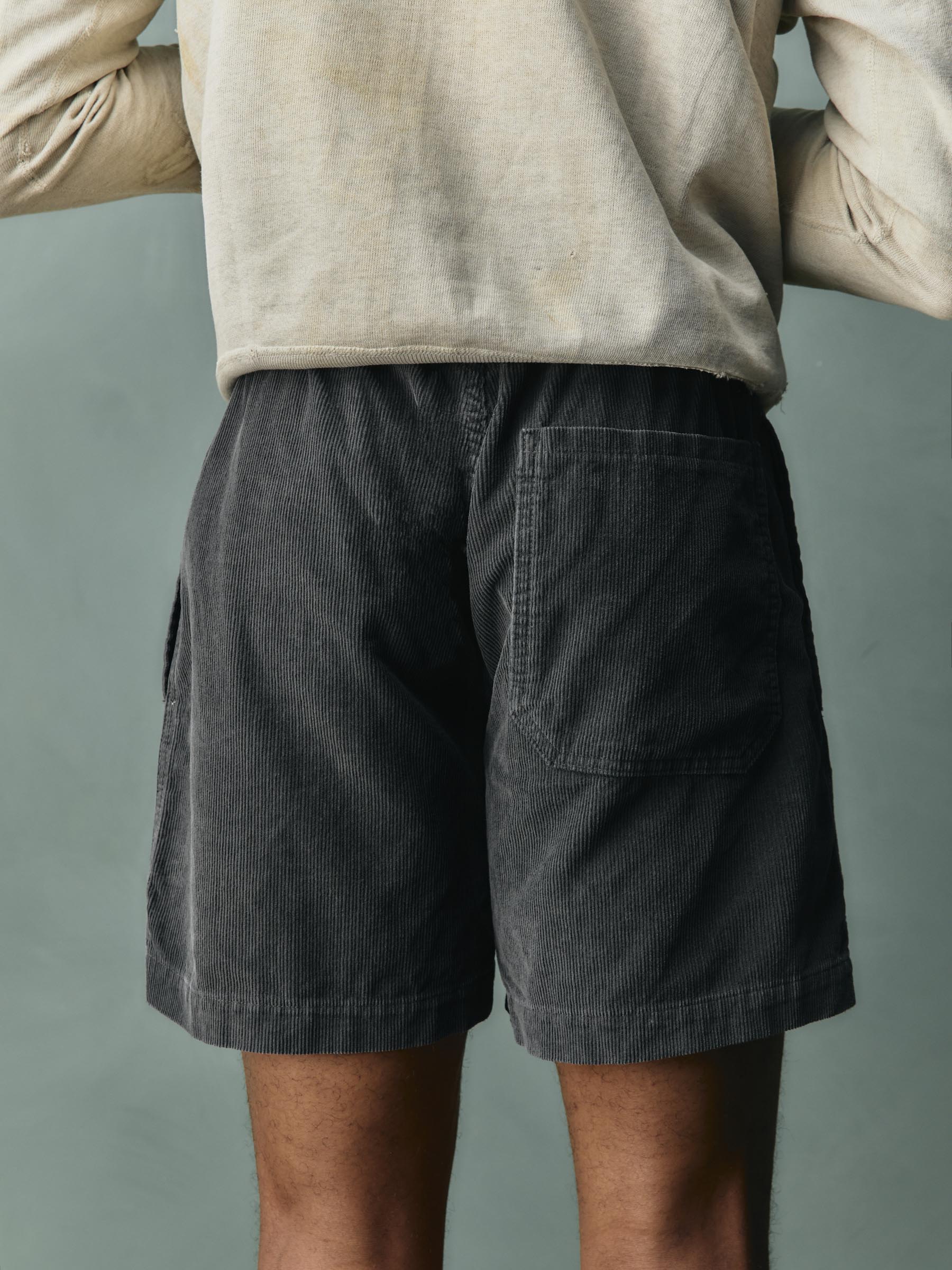 the lounge short in sunfaded black cord - Image 3