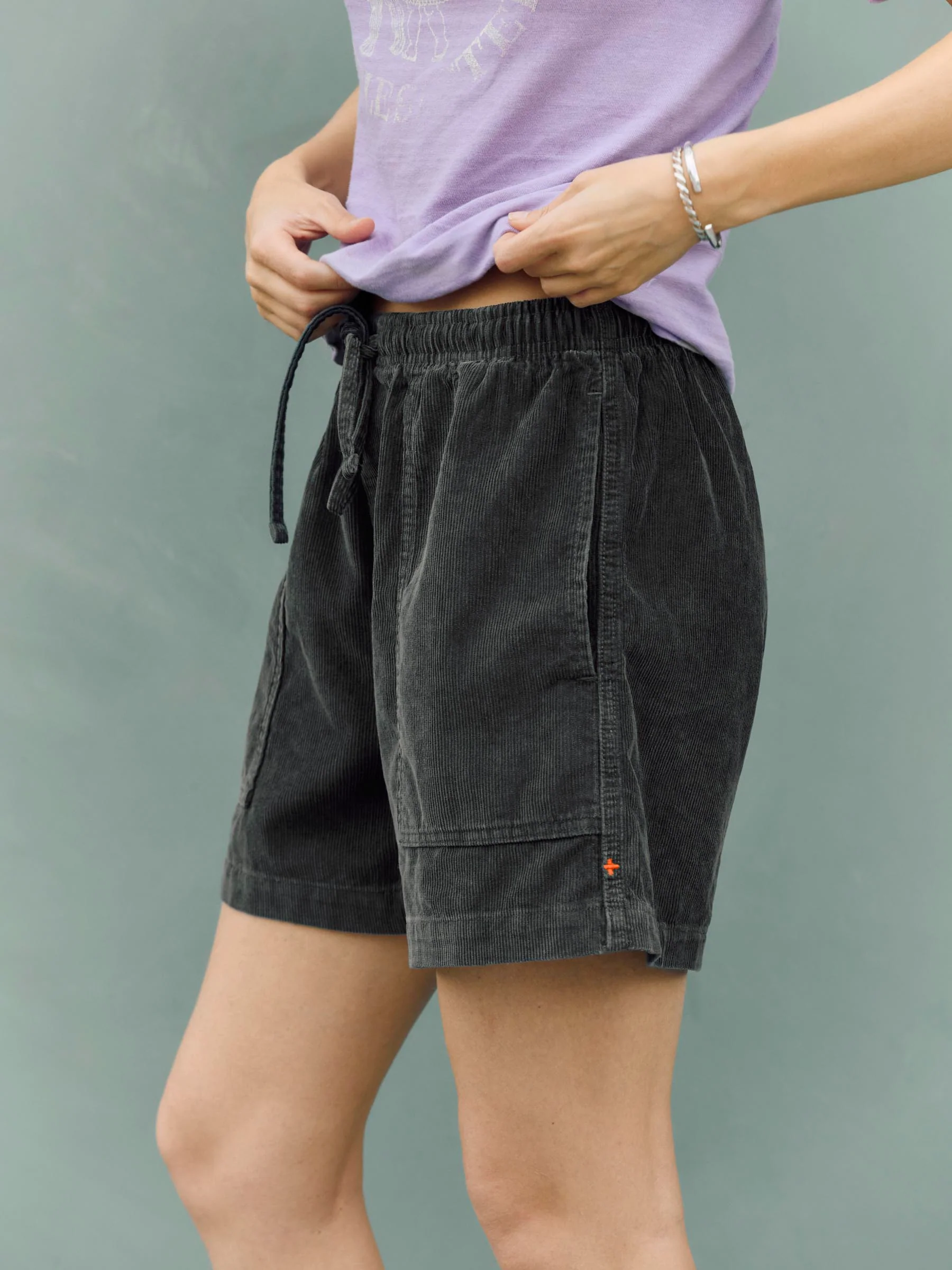 the lounge short in sunfaded black cord - Image 6