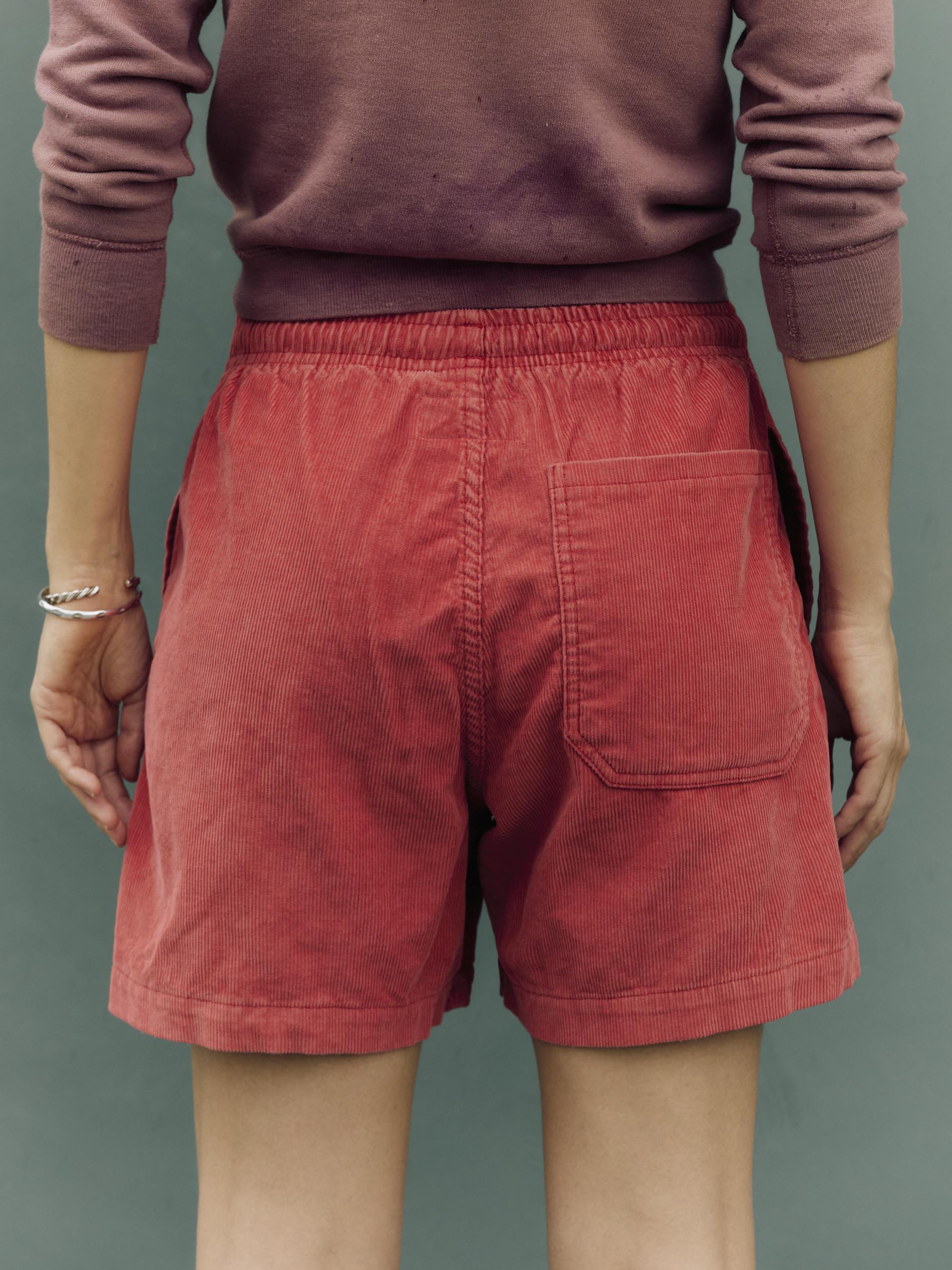 the lounge short in sunfaded red cord - Image 7