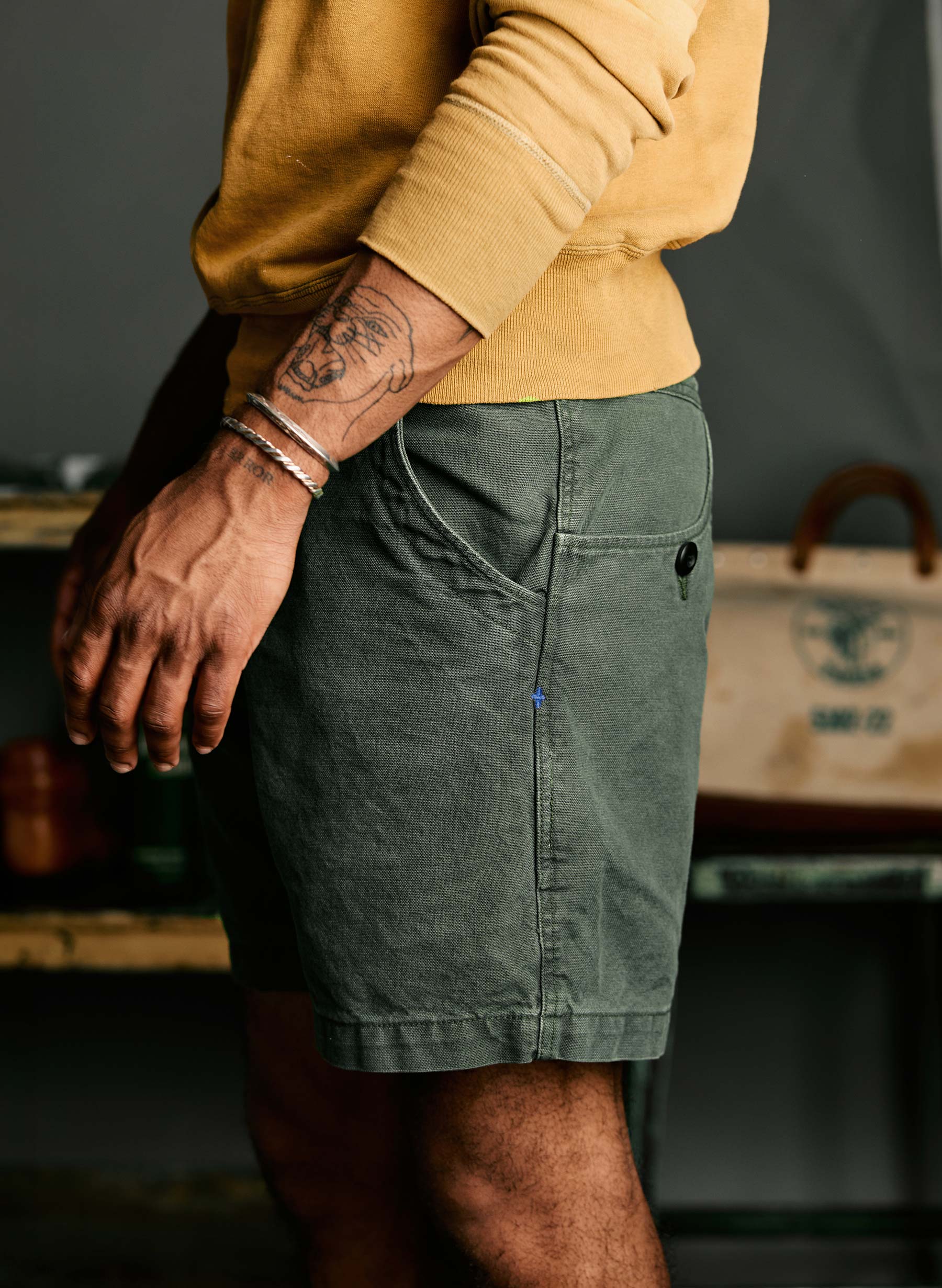 the mountain short in slate green - Image 2