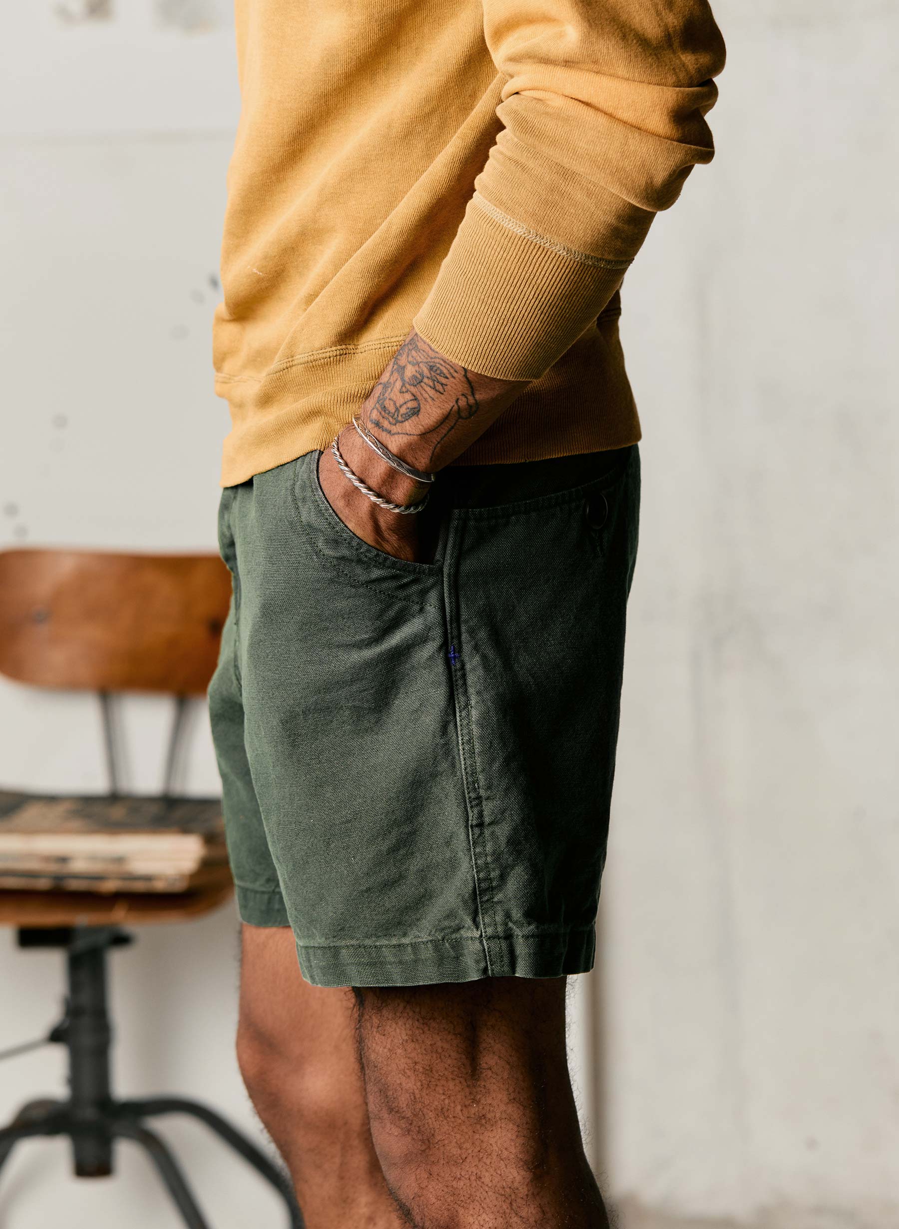the mountain short in slate green - Image 7