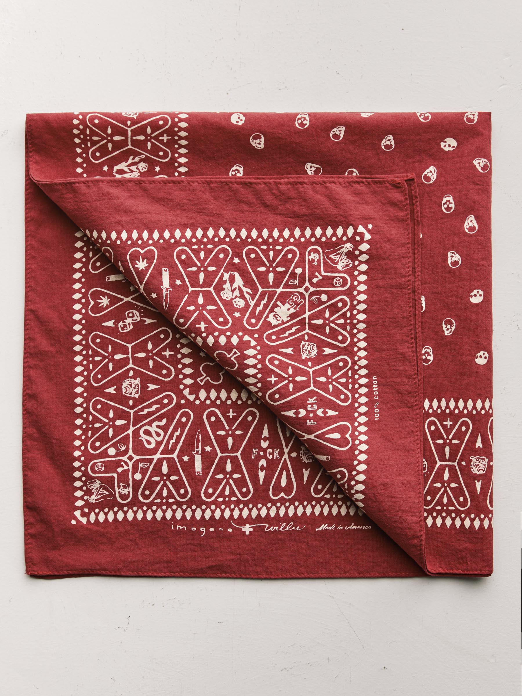 the "muerte" bandana in red - Image 2