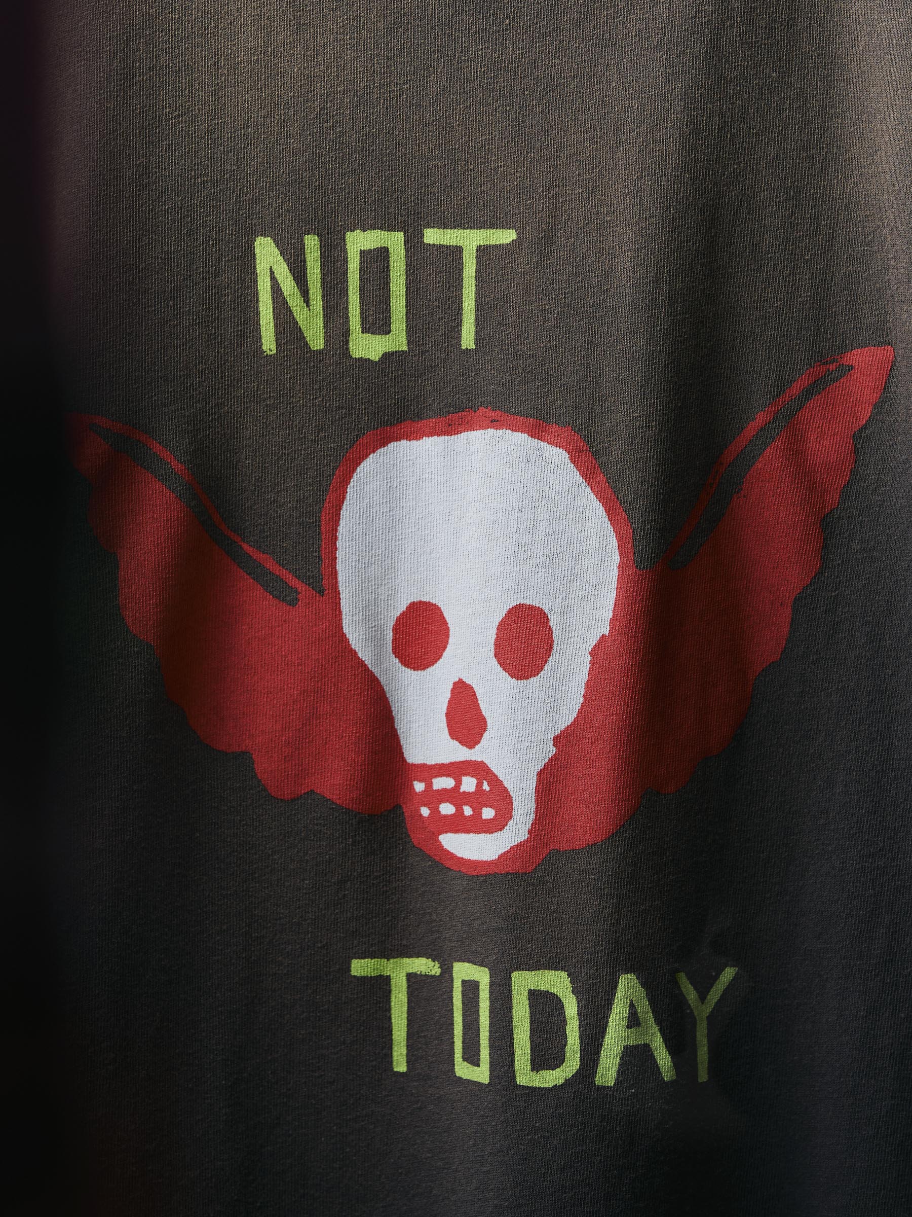 the "not today" tee in faded black - Image 2