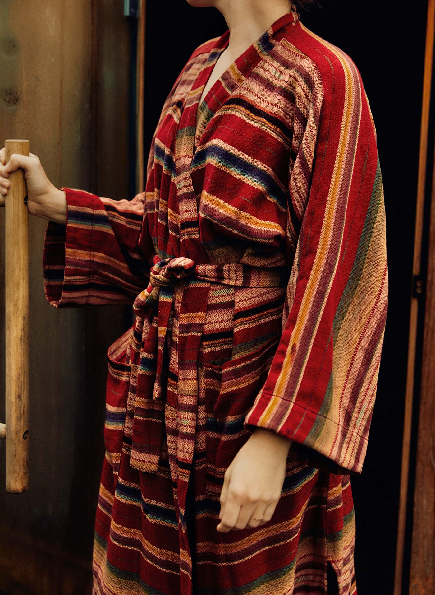 the ojai robe in coastal stripe - Image 4