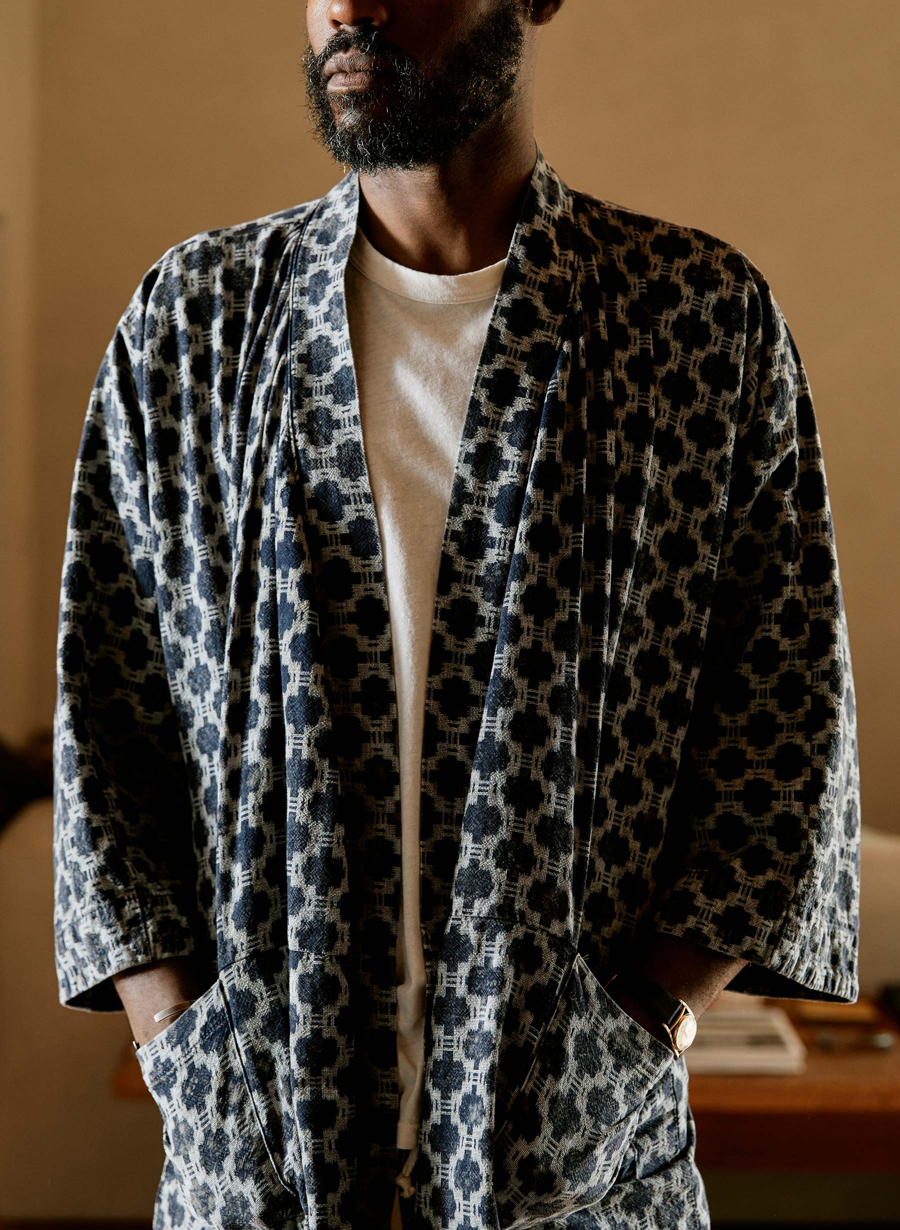 the ojai robe in indigo kiji - Image 10