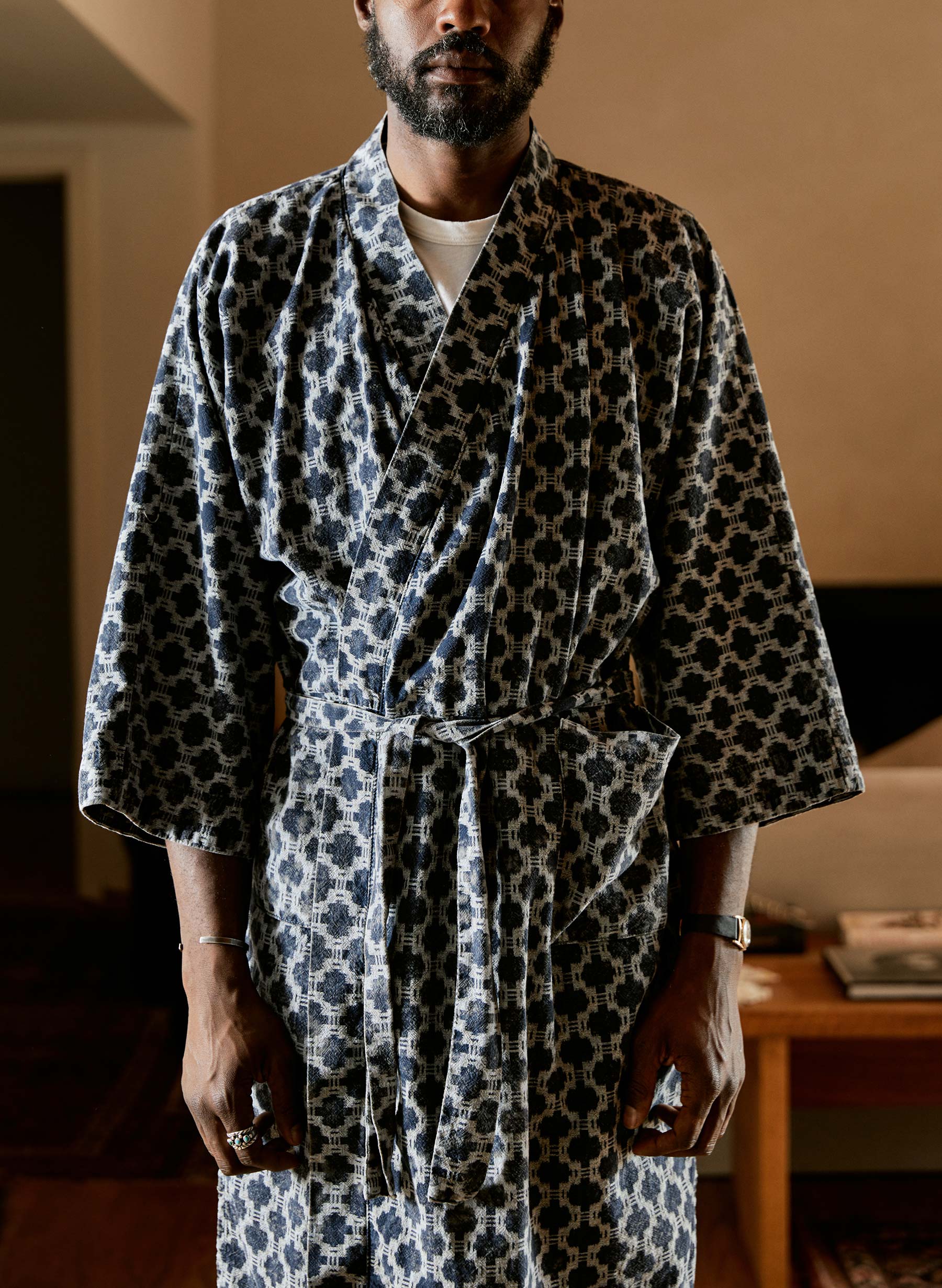 the ojai robe in indigo kiji - Image 7