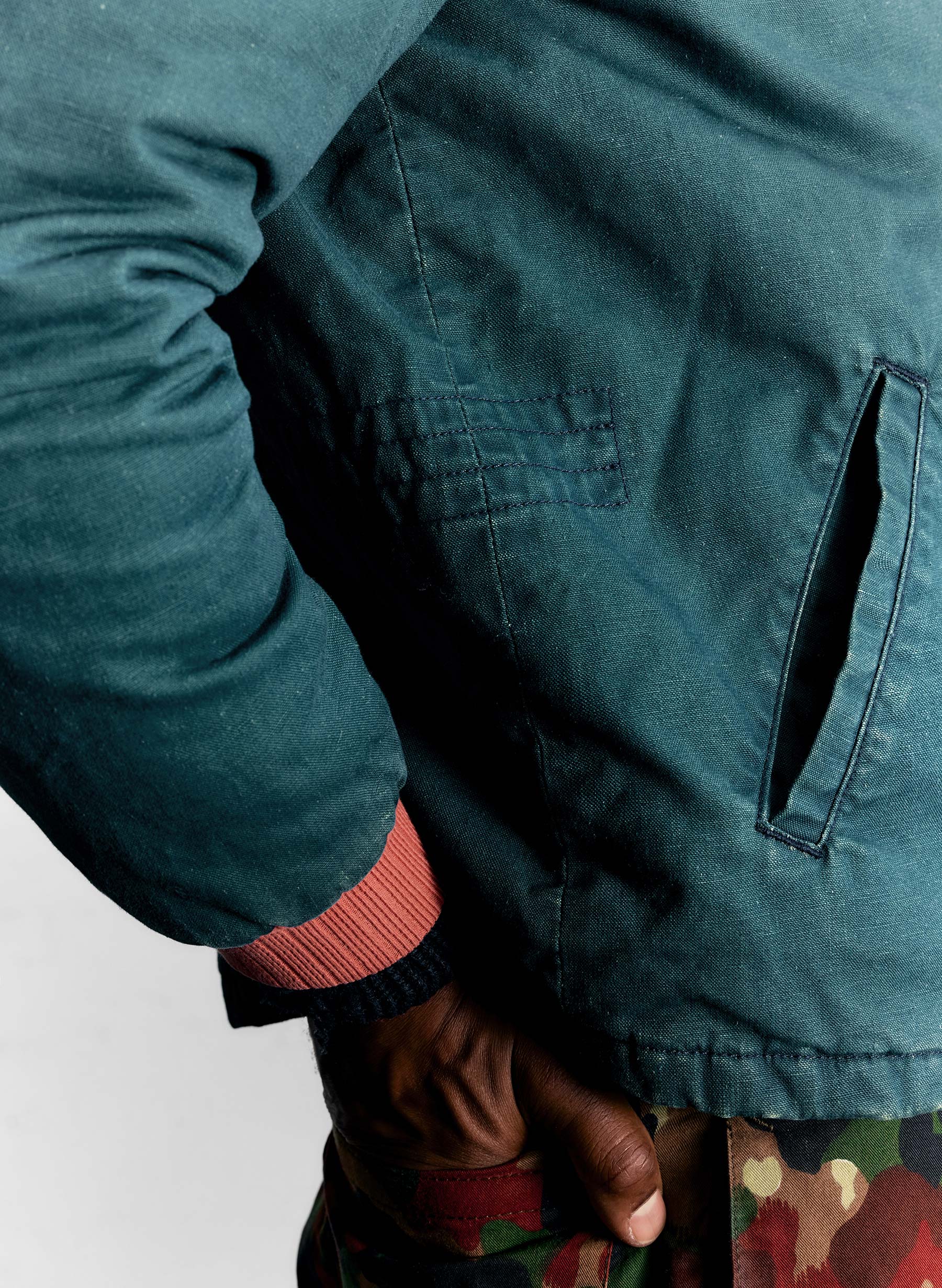 quilt lined bomber in juniper - Image 9