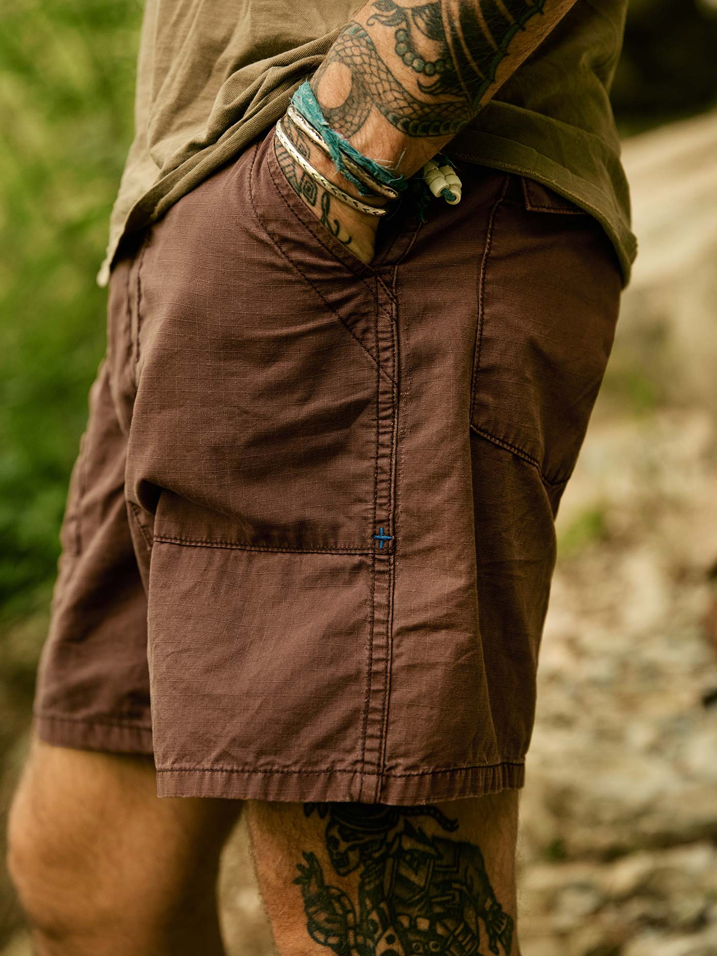 the ripstop fatigue short in brown - Image 4