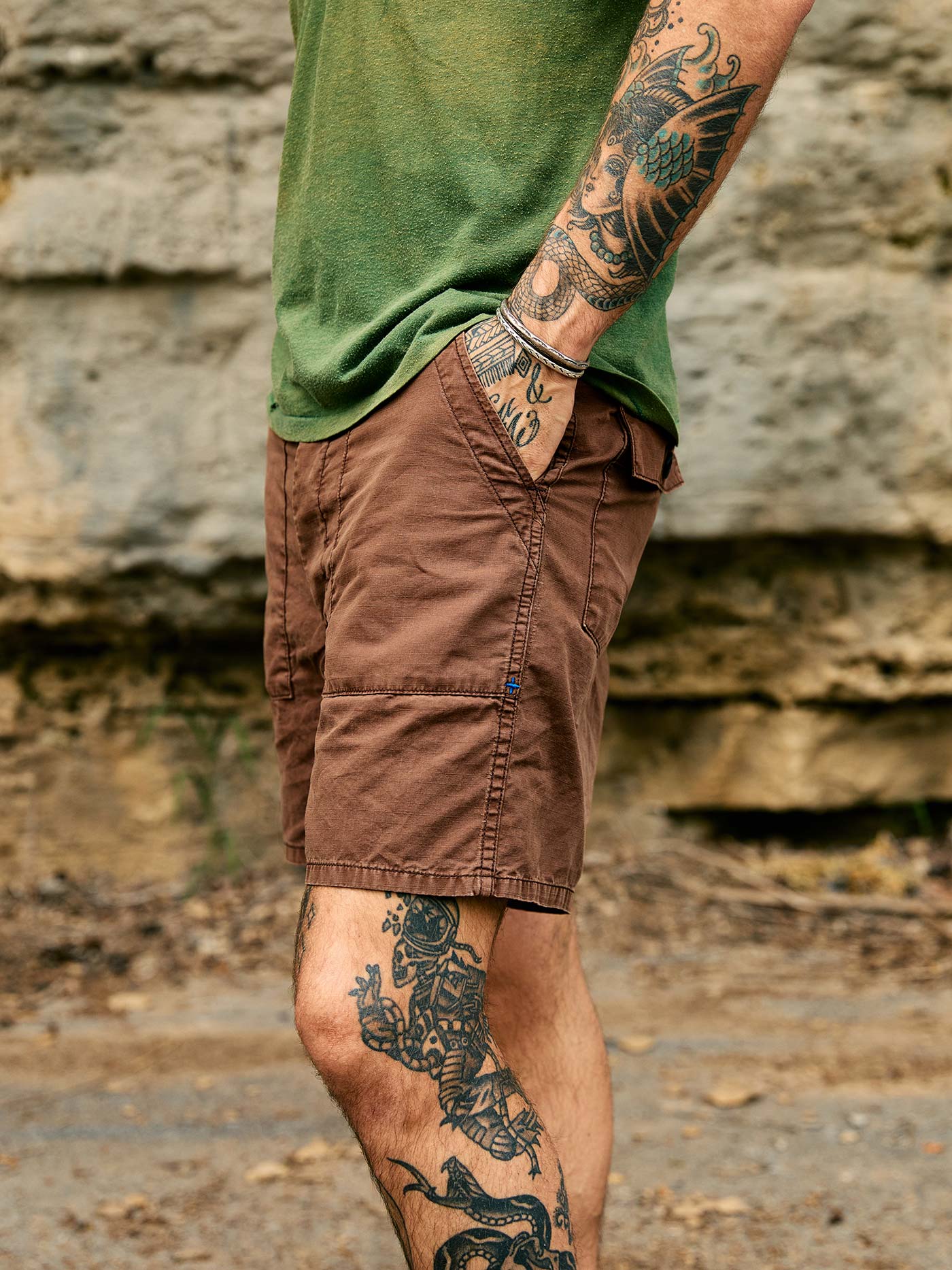the ripstop fatigue short in brown - Image 7
