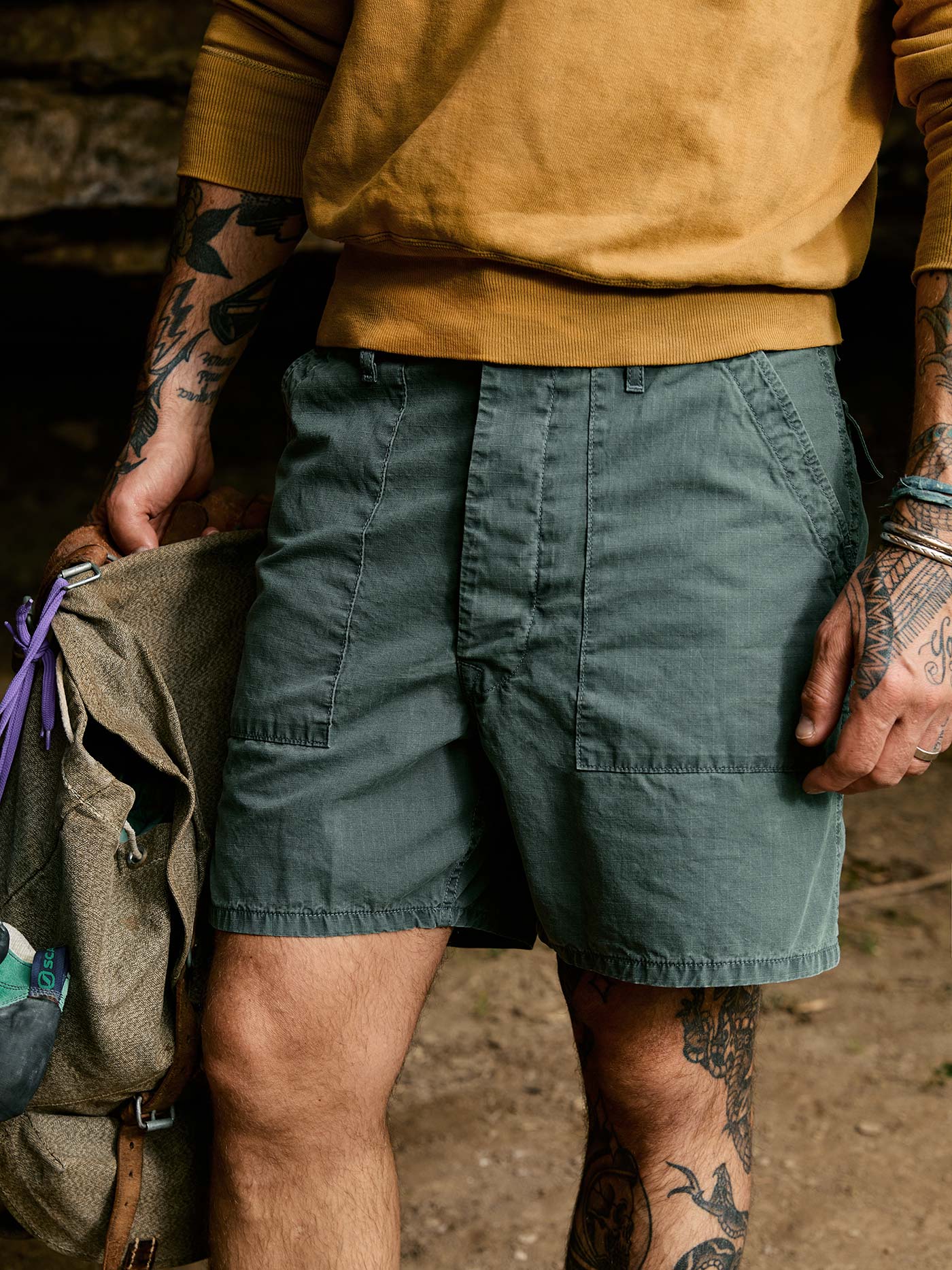 the ripstop fatigue short in slate - Image 4