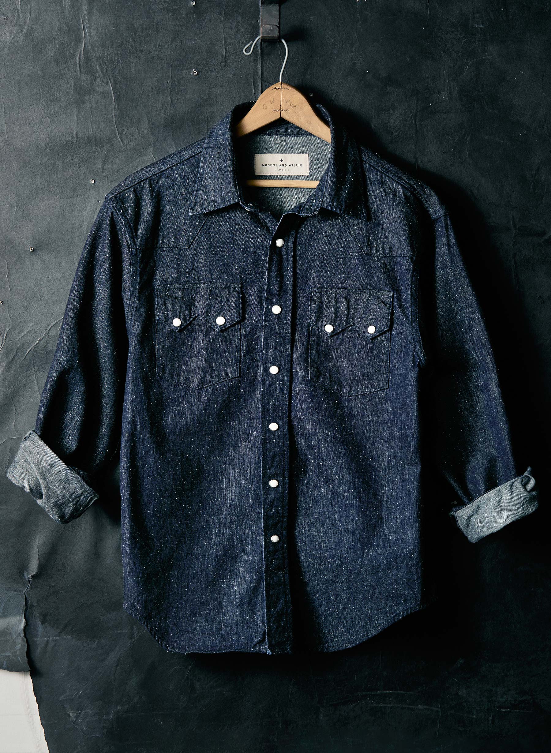 the sawtooth pearl snap in indigo nep - Image 11