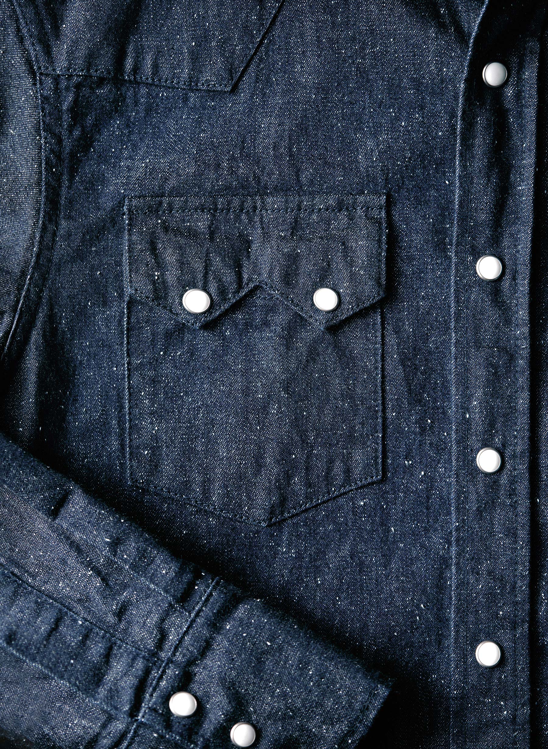 the sawtooth pearl snap in indigo nep - Image 9