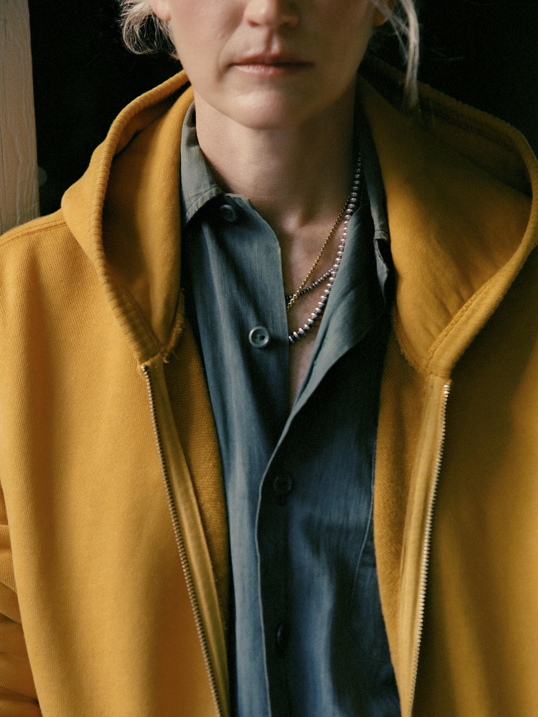 the standard zip sweatshirt in amber - Image 8
