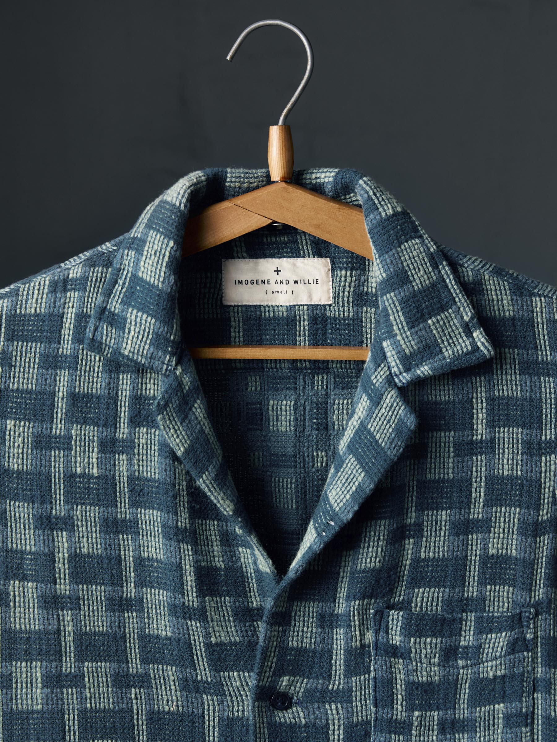 the sunfair shirt in open knit indigo - Image 2