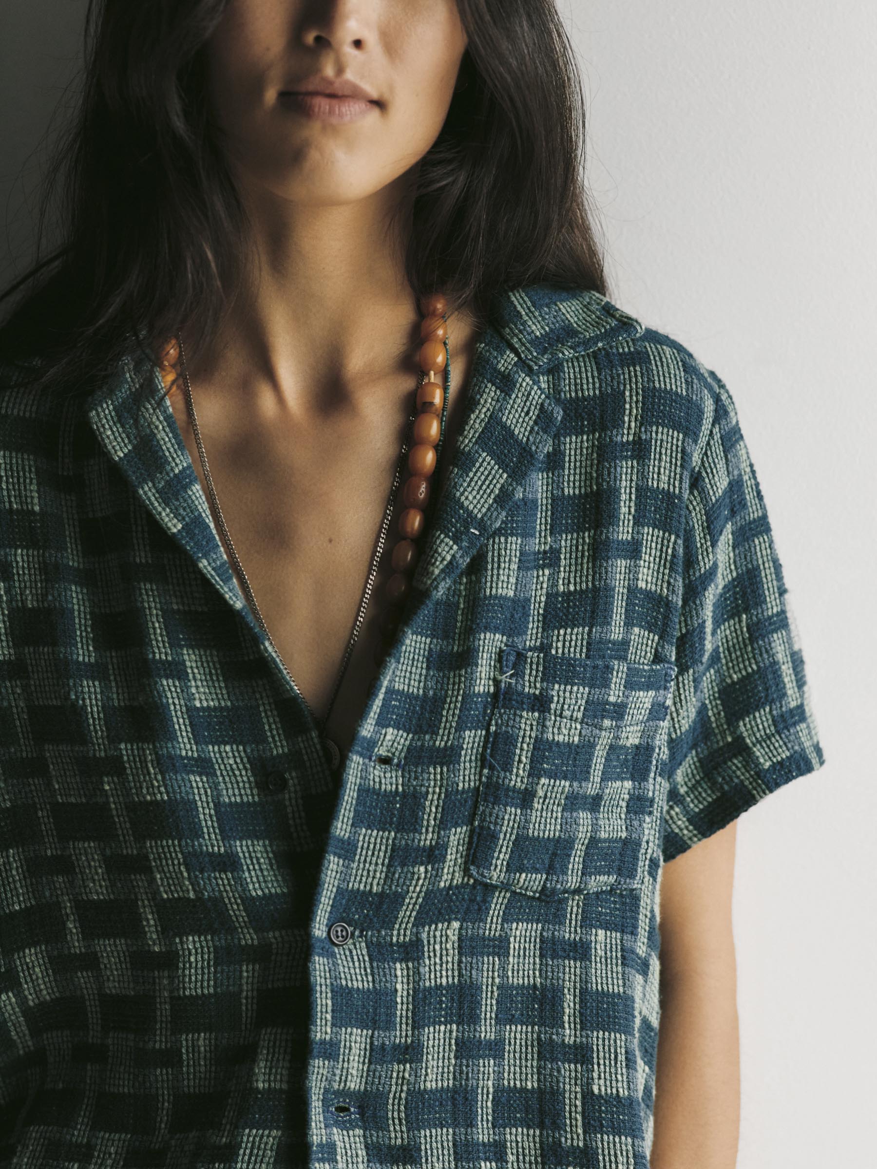 the sunfair shirt in open knit indigo - Image 5