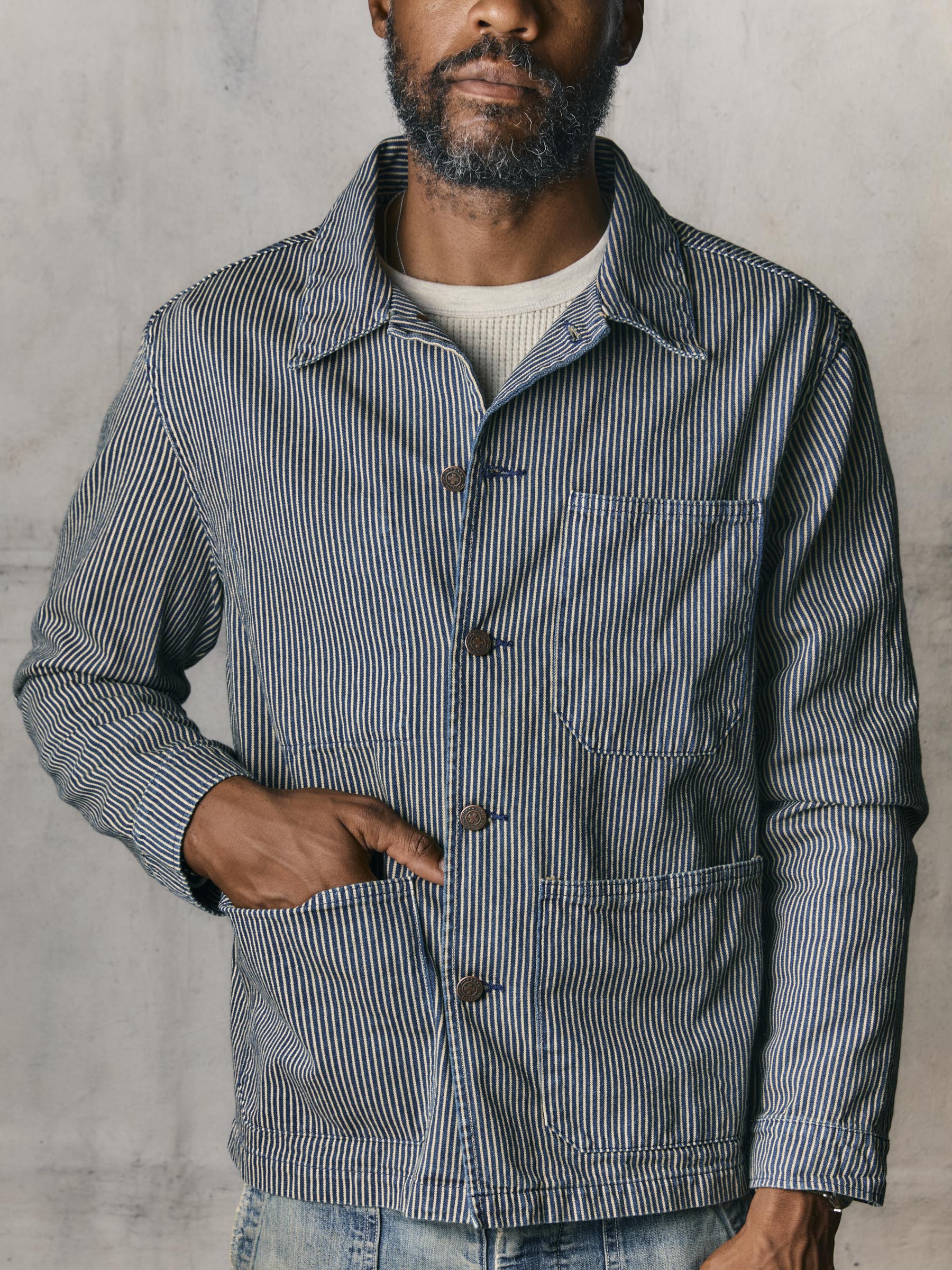 the utility coat in hickory stripe - Image 10
