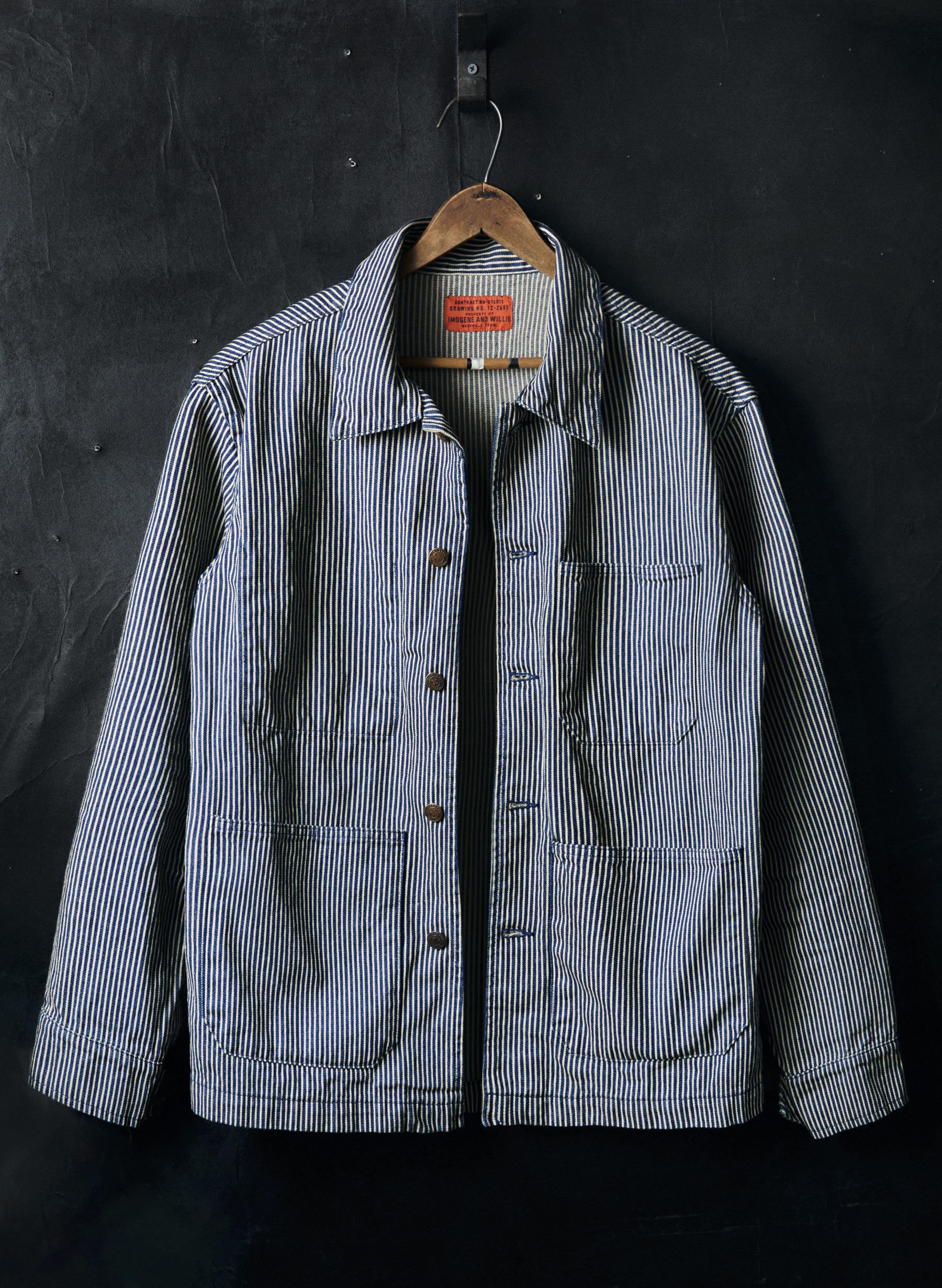 the utility coat in hickory stripe - Image 12