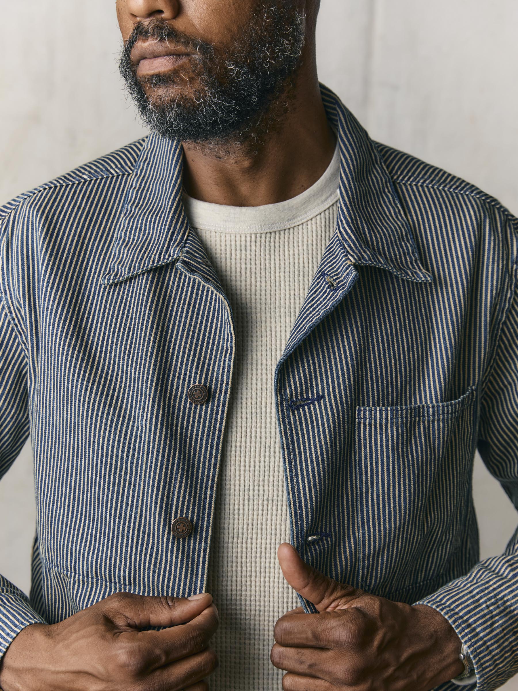 the utility coat in hickory stripe - Image 6